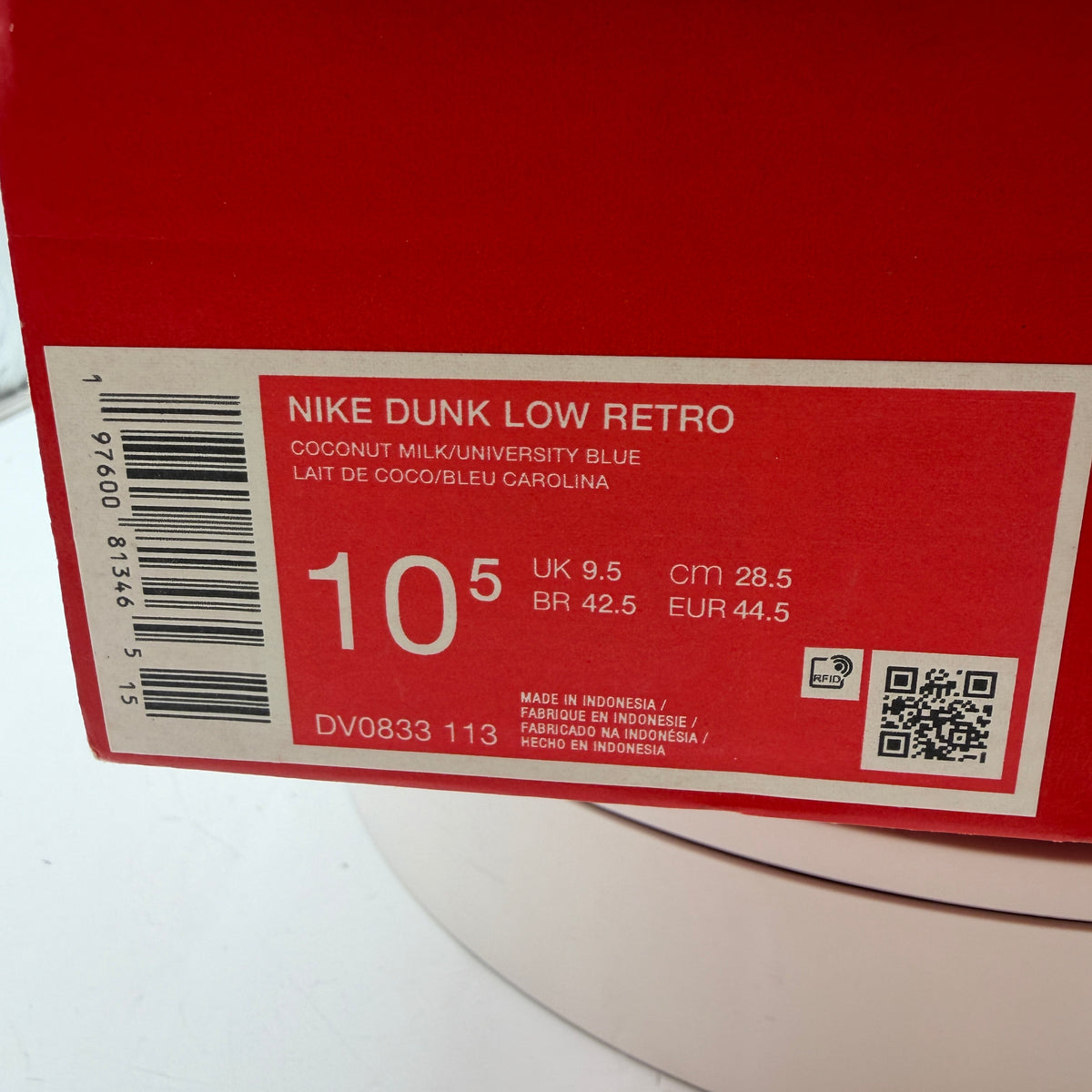 Nike Dunk Low Retro Coconut Milk/University Blue DV0833-113 Used Sneakers