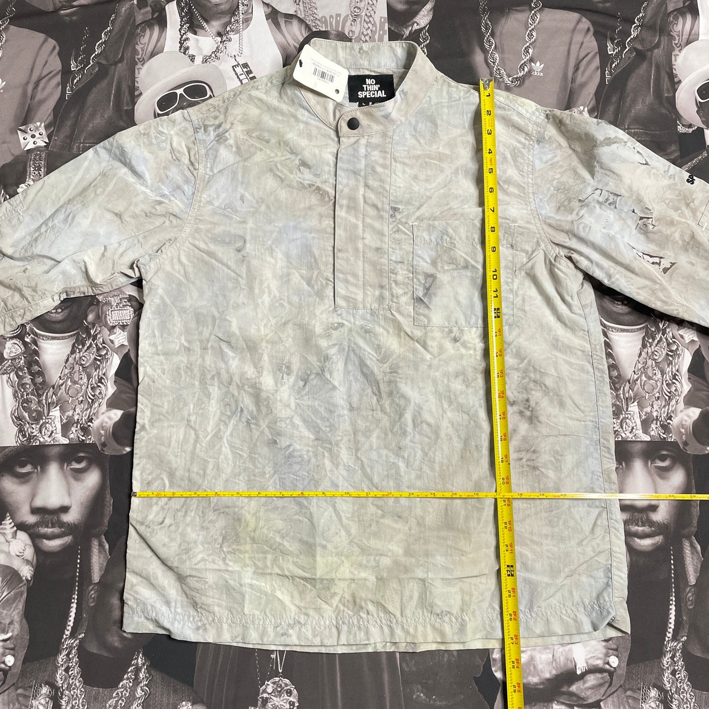 Nothin' Special Nylon Pullover Jacket Grey Tie Die NSSP20-J1