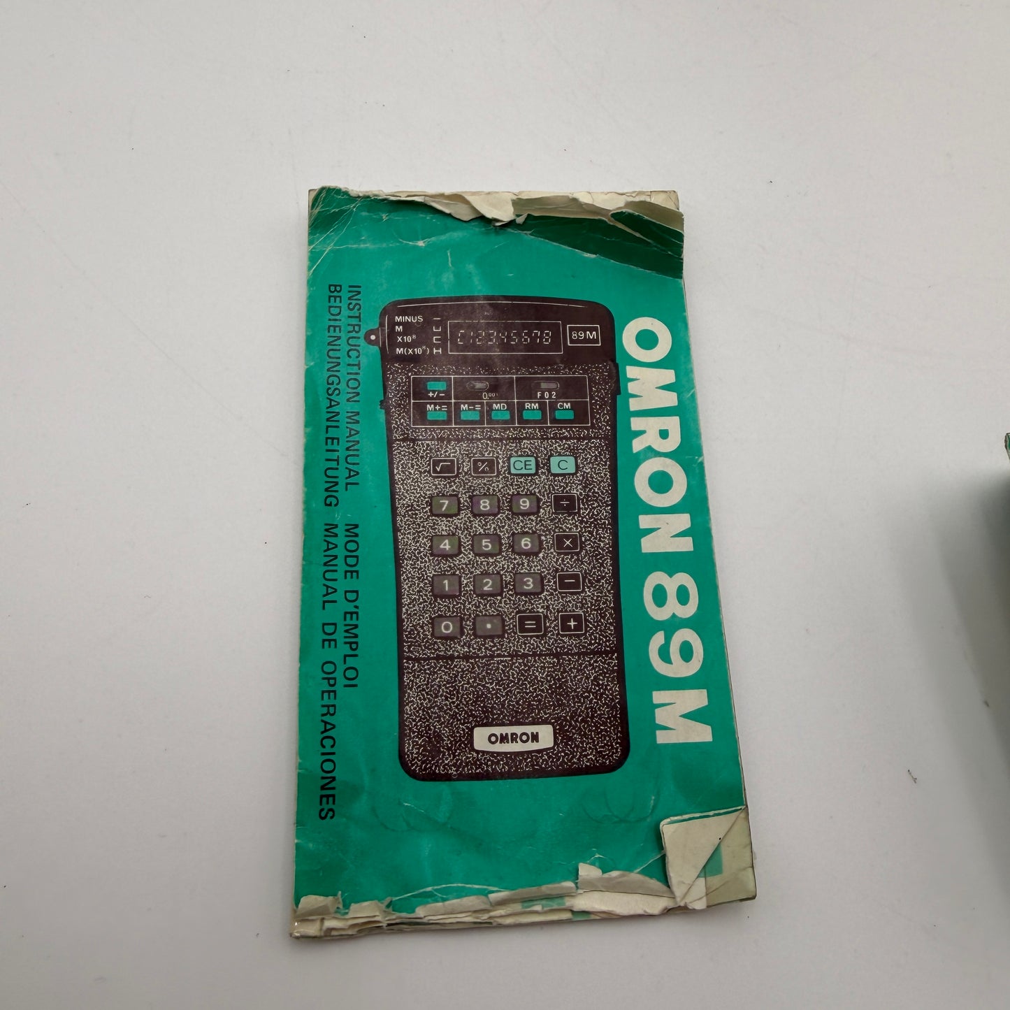 OMRON Vintage 1975 88M Calculator Green - Tested Working