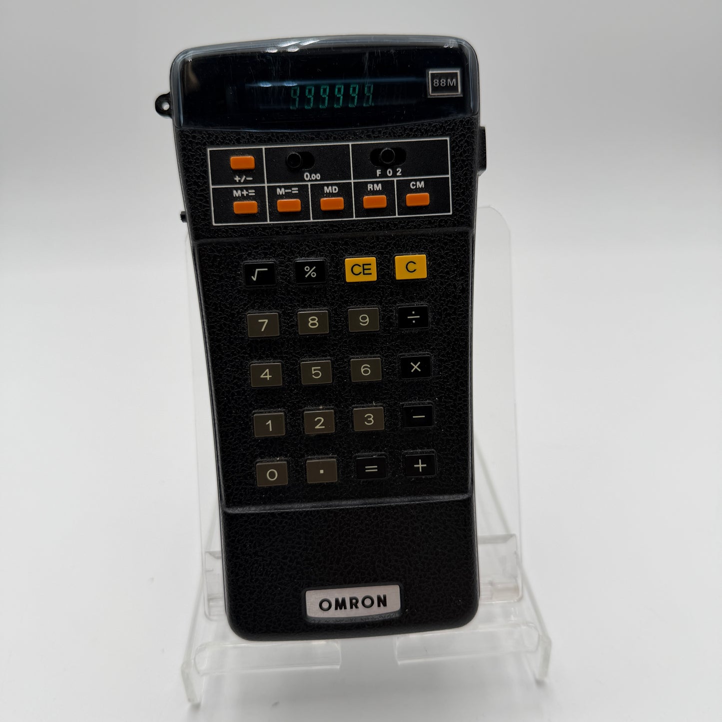 OMRON Vintage 1975 88M Calculator Green - Tested Working