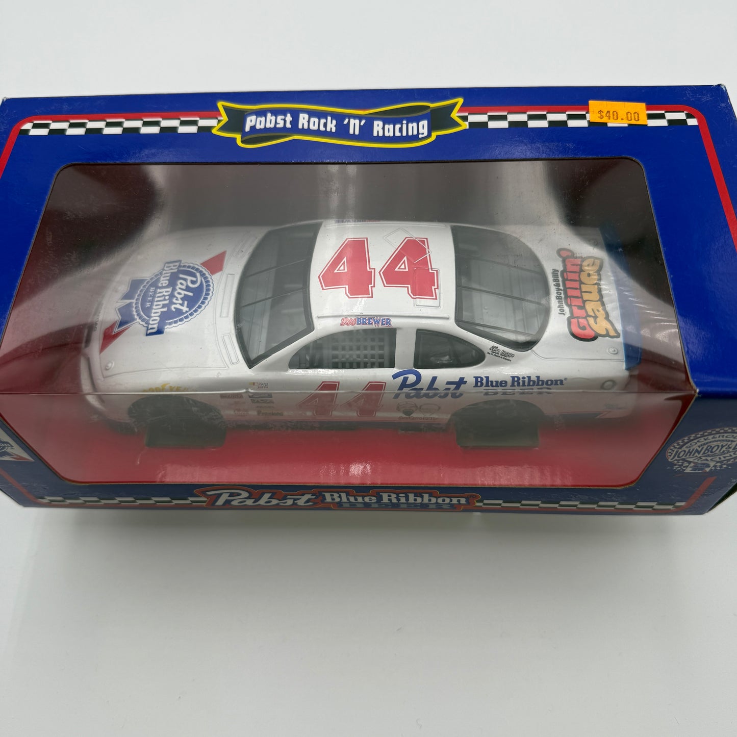 Action Racing Pabst Blue Ribbon Beer Doc Brewer #44 NASCAR Diecast 1/24 Scale Model