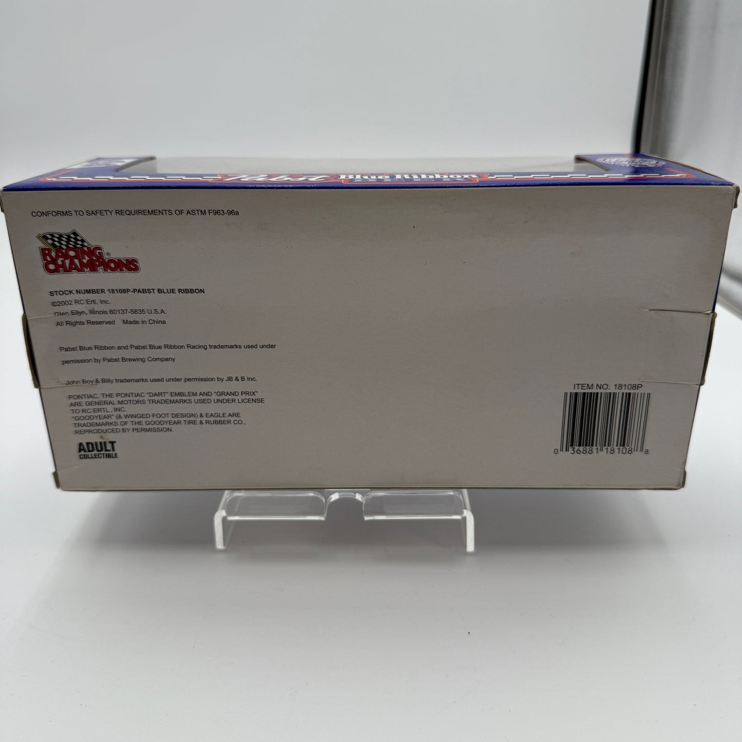 Action Racing Pabst Blue Ribbon Beer Doc Brewer #44 NASCAR Diecast 1/24 Scale Model