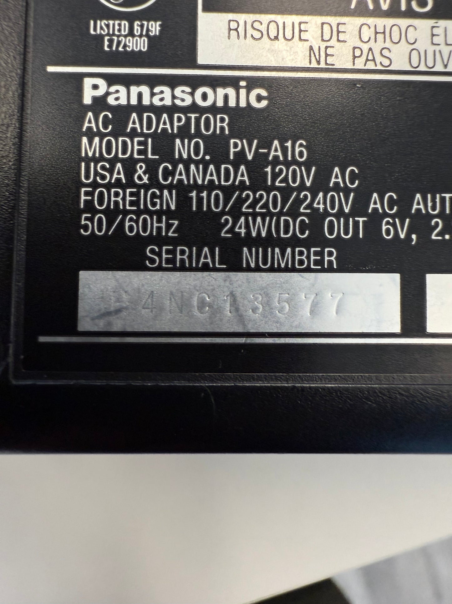 Vintage 1994 Panasonic Palmcorder IQ Black Camcorder - Used - Free Shipping