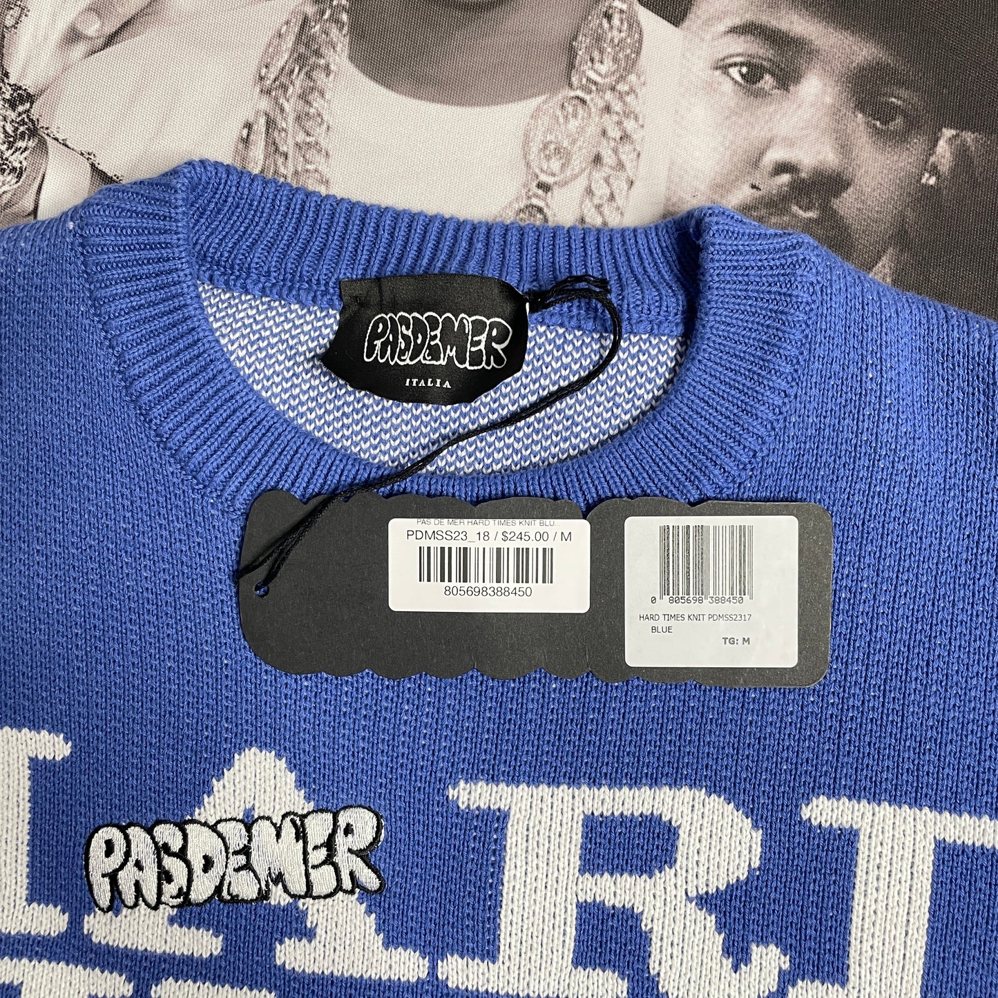 Pas De Mer Hard Time Knit Blue PDMSS23_18
