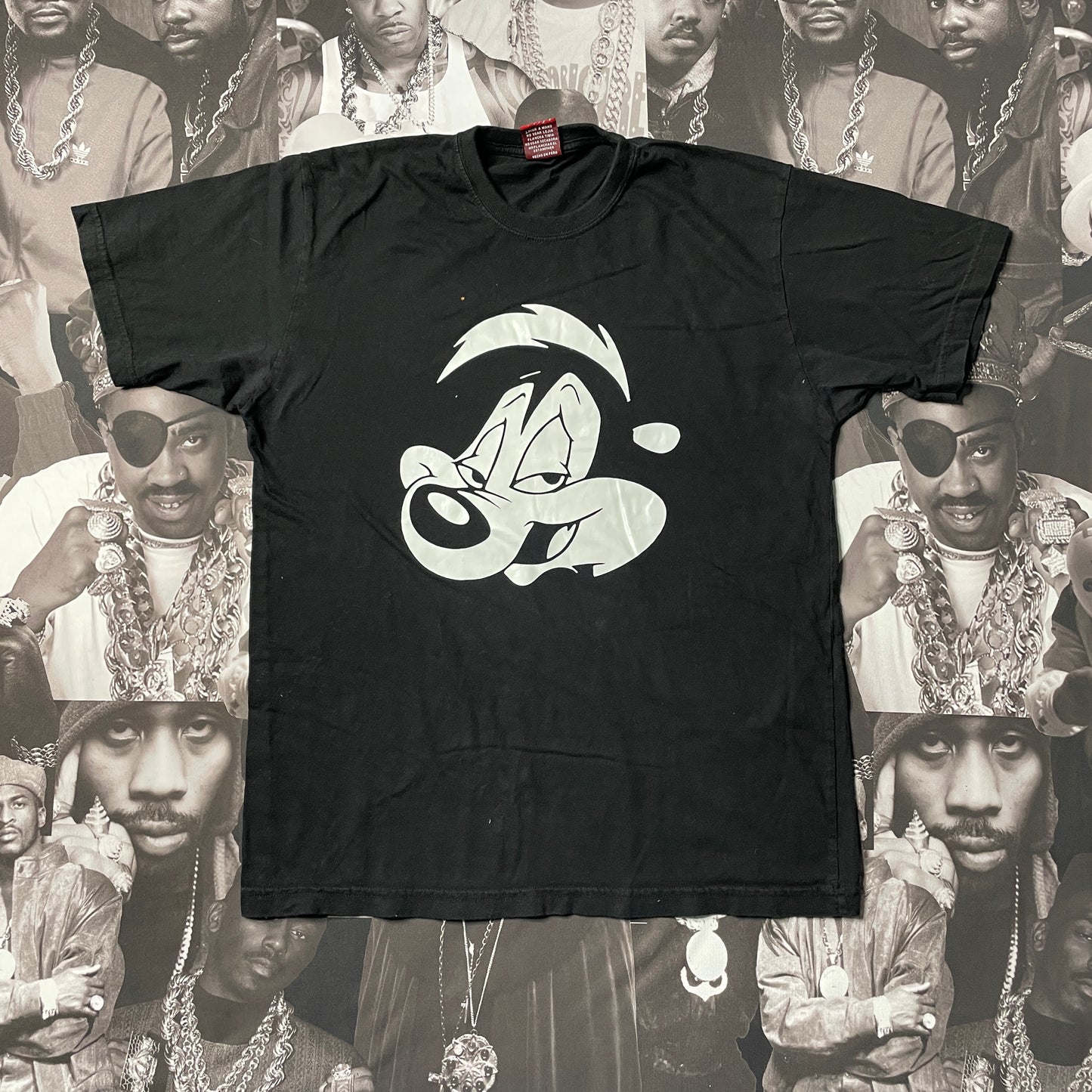 Vintage Looney Tunes Pepe Le Pew Print Face Cotton T Shirt Medium
