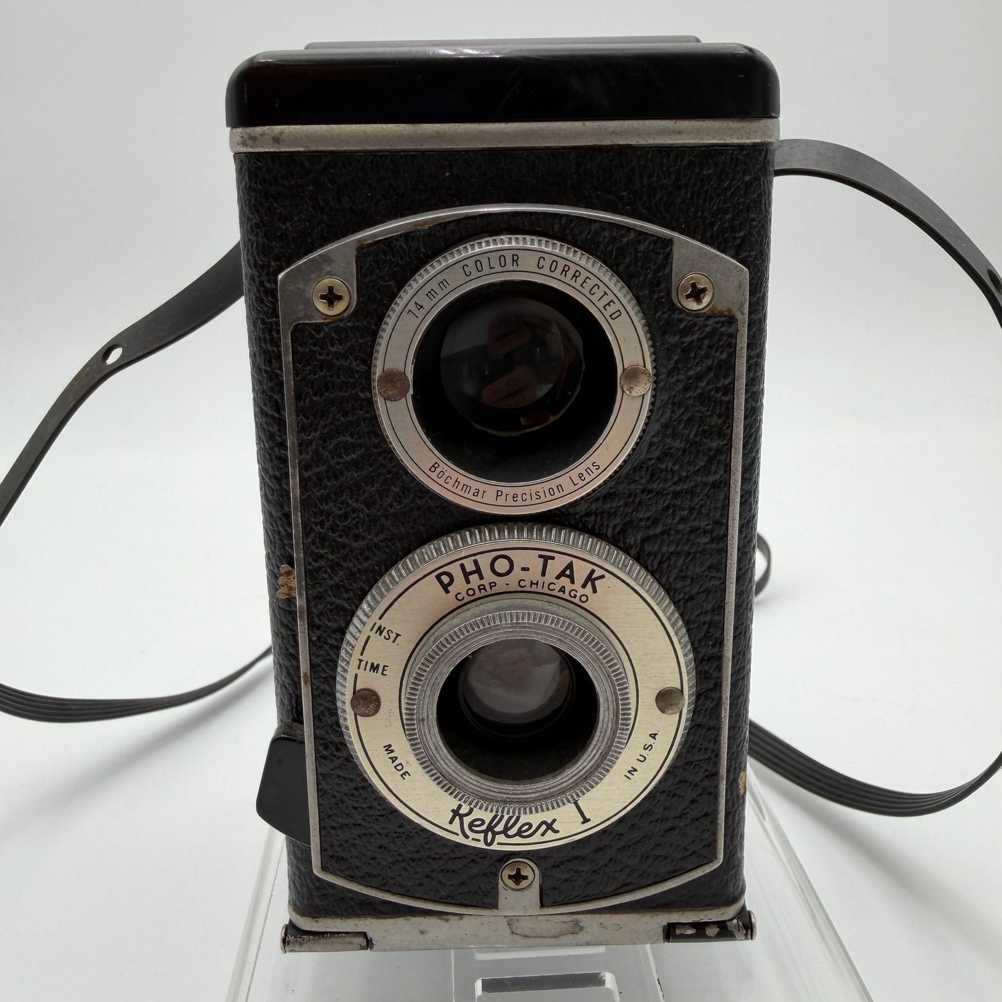 Pho-Tak Reflex Twin Lens Reflex I Camera 50s Black Used