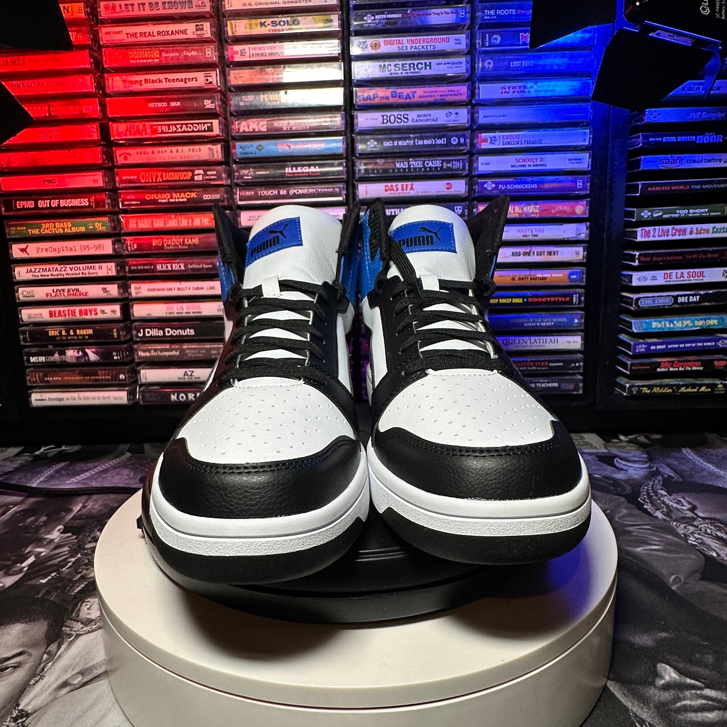 Puma Rebound V6 High Top Mens Black, White Sneakers Size 12