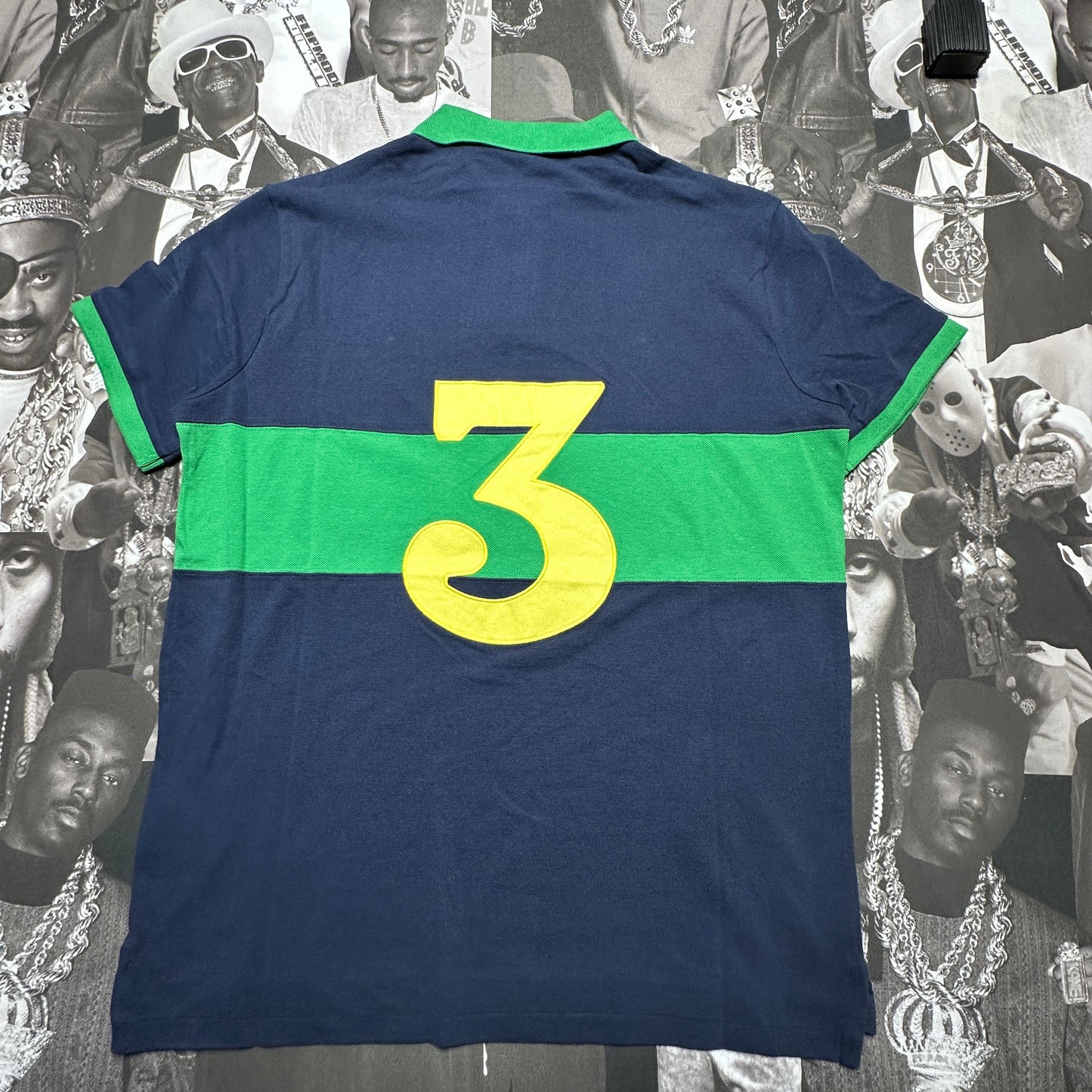 Polo Ralph Lauren 3 RLPC 1967 Color-Blocked Mesh Polo Shirt Blue Green 710826827001