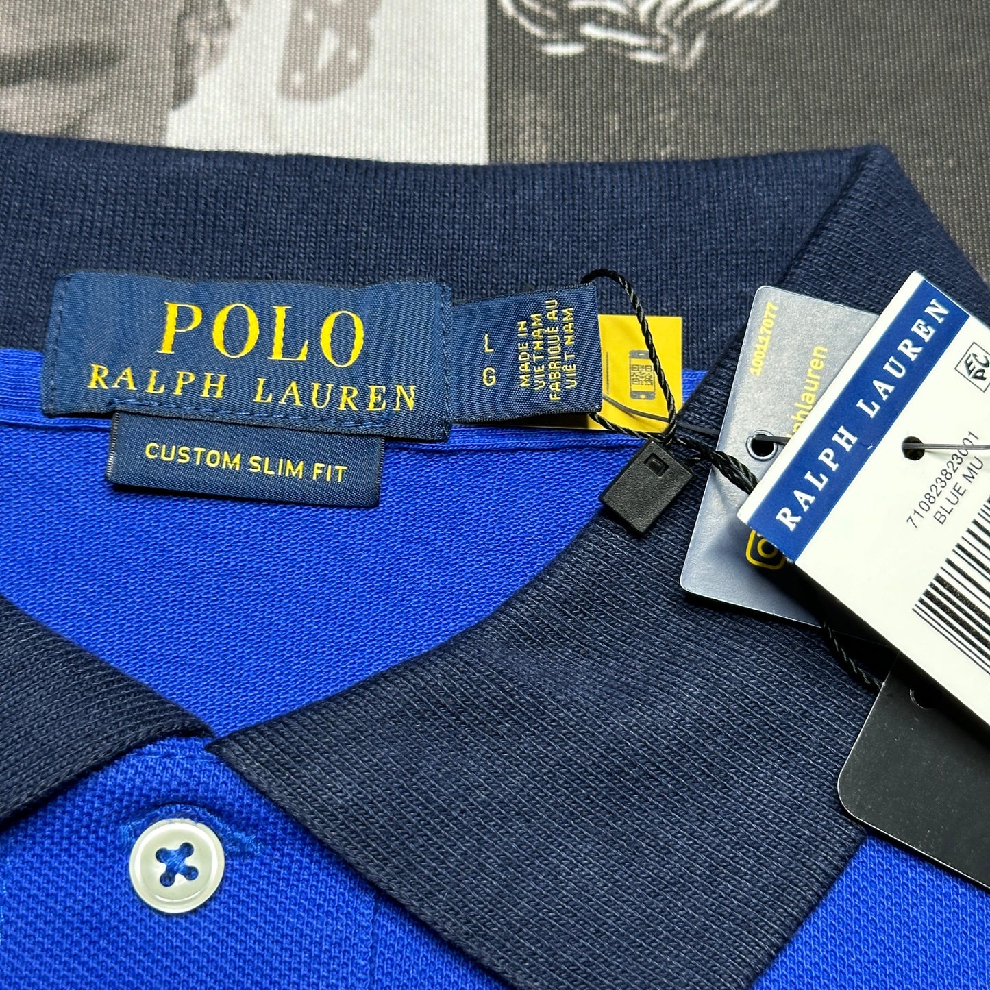 Polo Ralph Lauren 3 RLPC 1967 Color-Blocked Mesh Polo Shirt Blue Yellow 710823823001