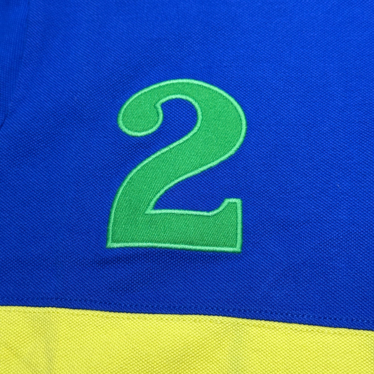Polo Ralph Lauren 3 RLPC 1967 Color-Blocked Mesh Polo Shirt Blue Yellow 710823823001