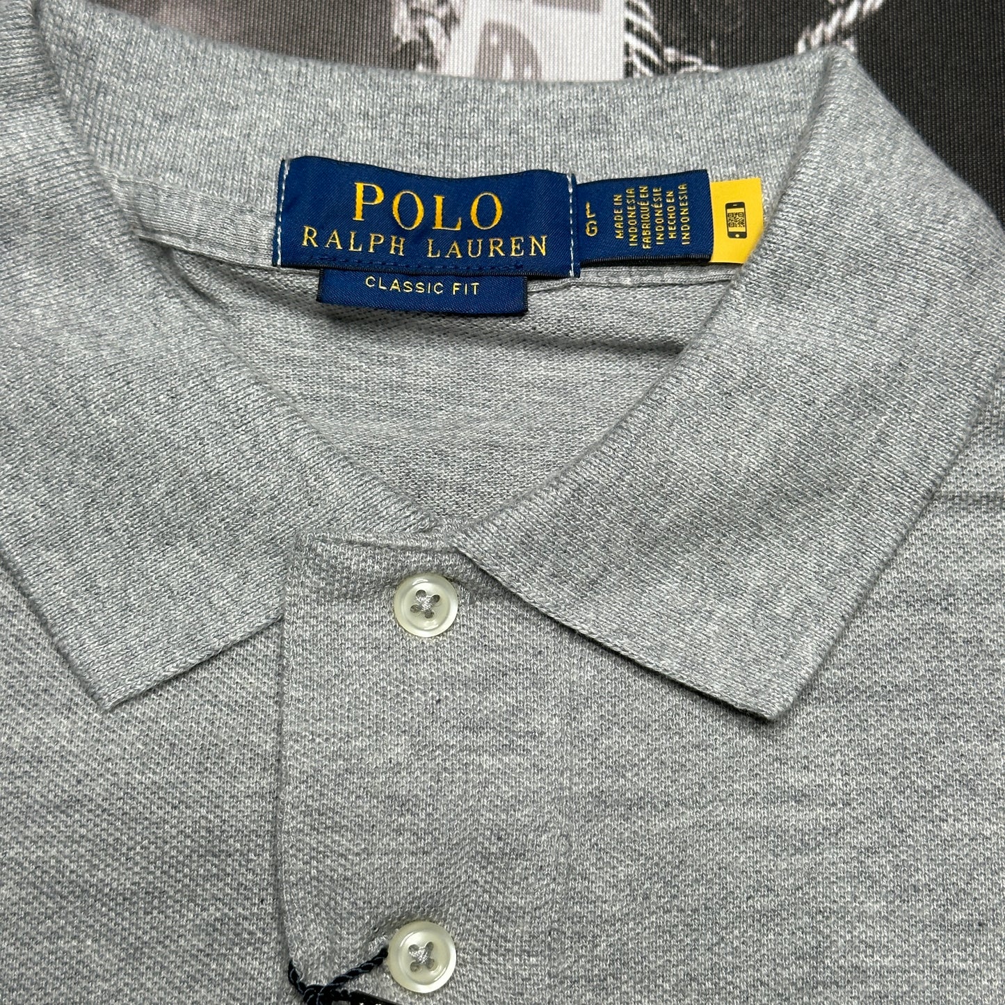 Polo Ralph Lauren Classic Fit Big Pony Yacht Club Polo Shirt Heather Grey Size Large 710944166002