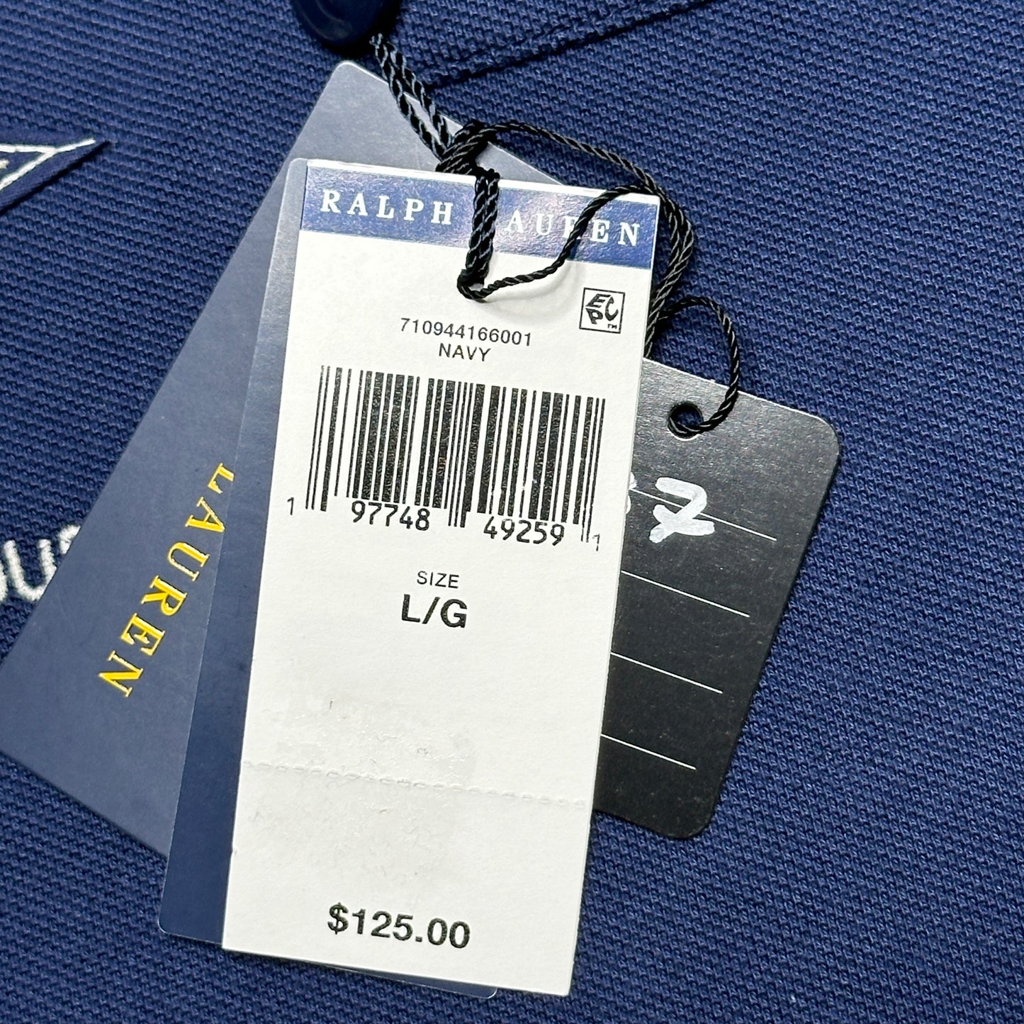 Polo Ralph Lauren Classic Fit Big Pony Yacht Club Polo Shirt Navy Size Large 710944166001