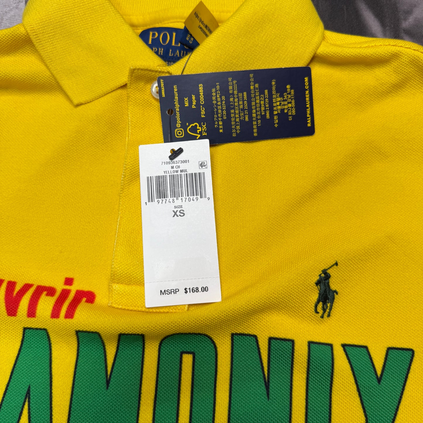 NWT Polo Ralph Lauren Classic Fit Mesh Graphic Polo Shirt sz XS 710936373001