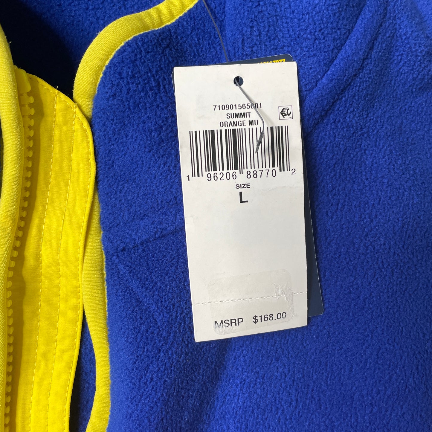 NWT Polo Ralph Lauren Color-Blocked Brushed Fleece Vest Orange Large