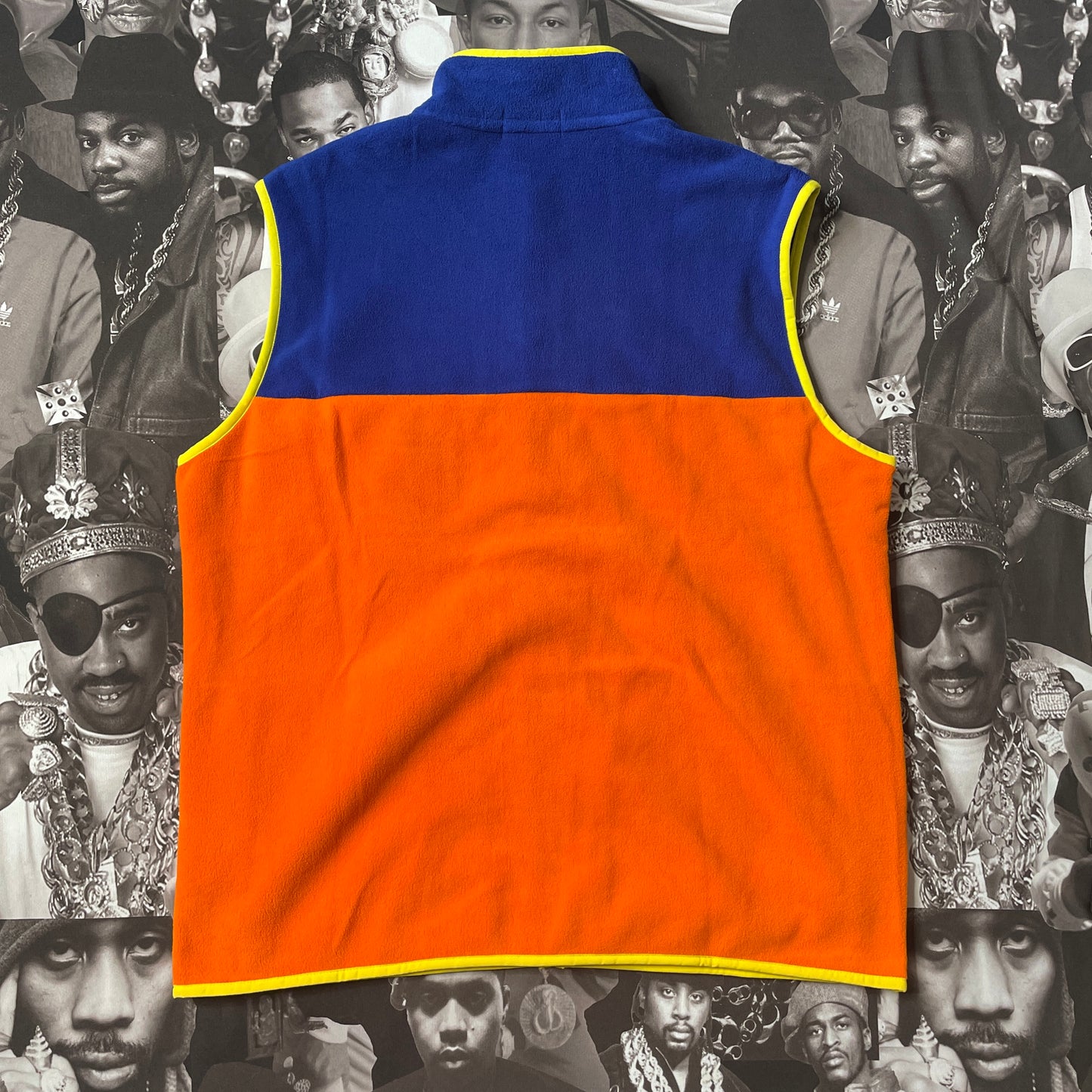NWT Polo Ralph Lauren Color-Blocked Brushed Fleece Vest Orange Large
