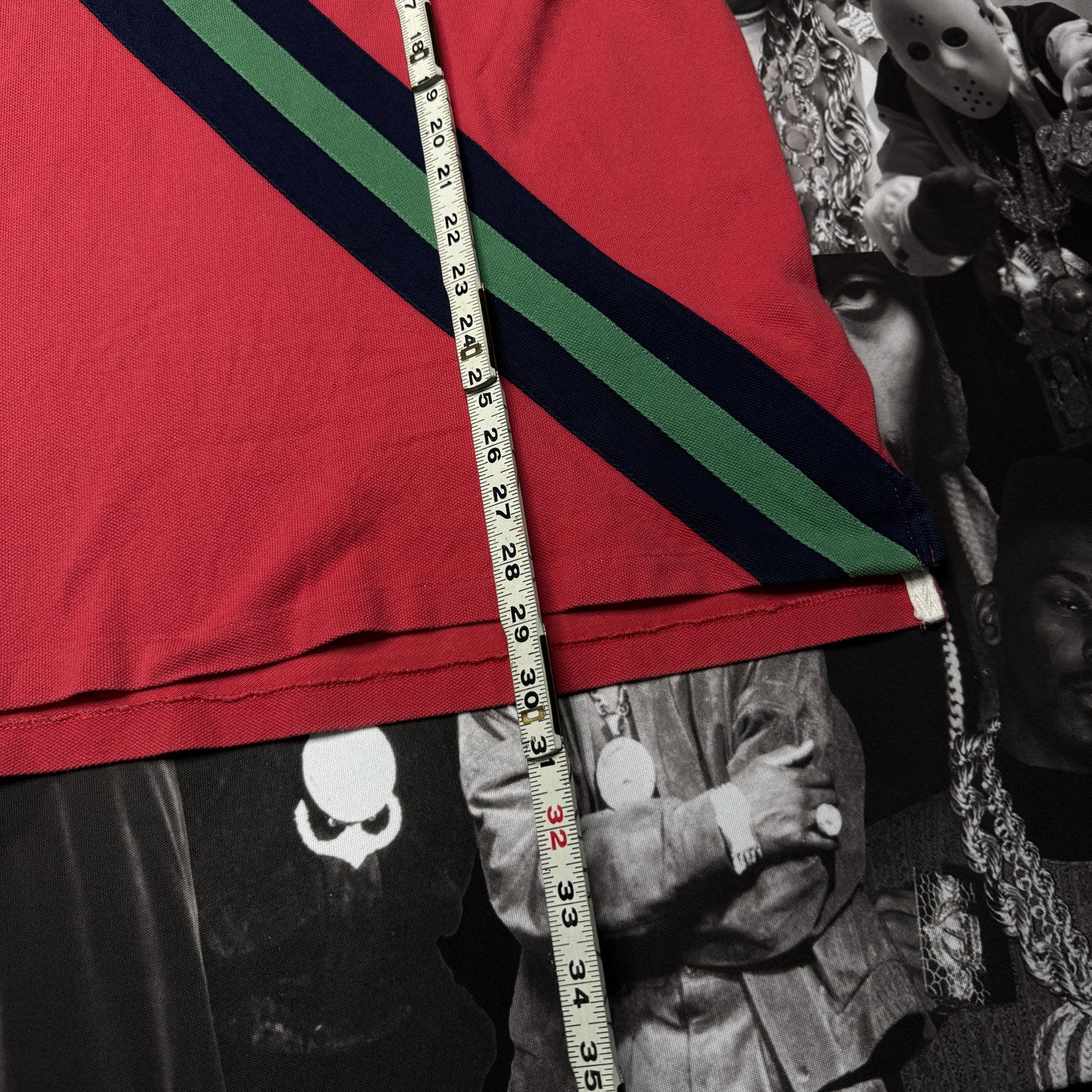 Polo Ralph Lauren Custom Fit Big Pony Banner Stripe Cotton Mesh Rugby Shirt XL