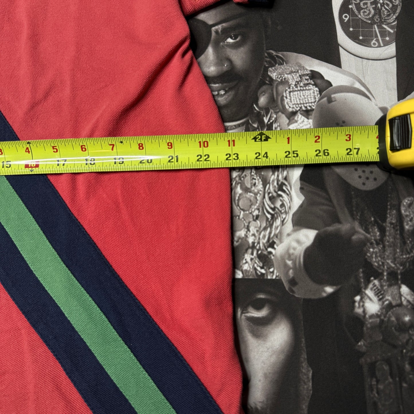 Polo Ralph Lauren Custom Fit Big Pony Banner Stripe Cotton Mesh Rugby Shirt XL