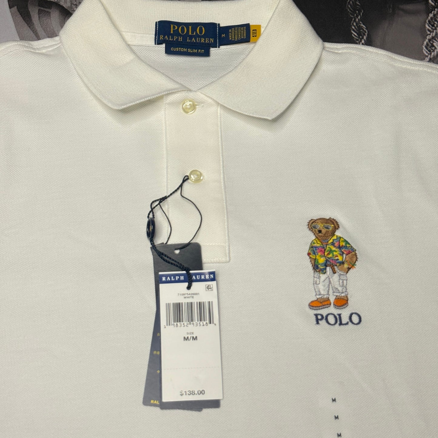 Polo Ralph Lauren Custom Slim Fit Polo Bear Polo Shirt