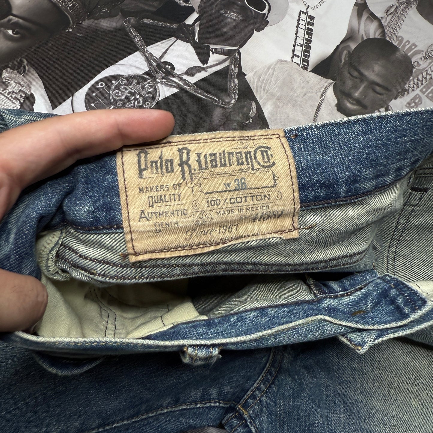 Polo Ralph Lauren Distressed 10" Cut Off Shorts SZ 36