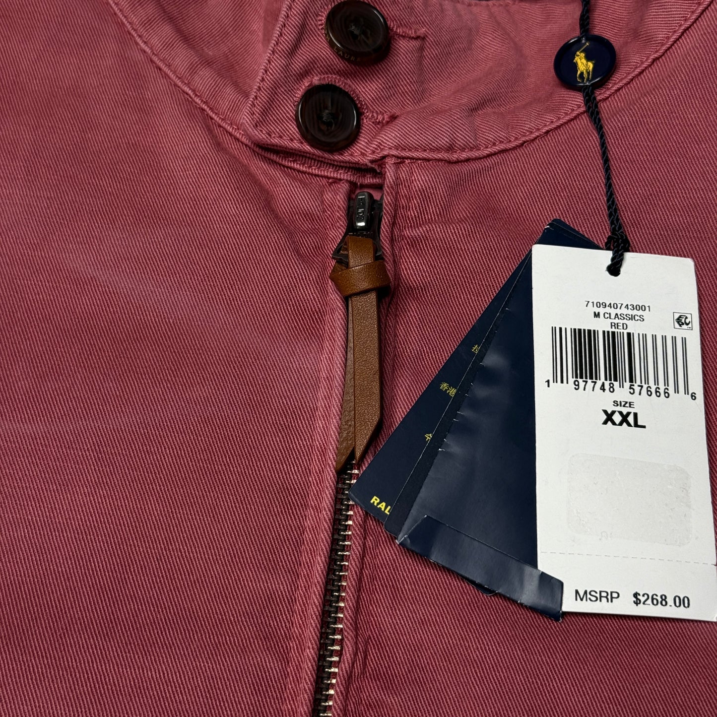 NWT Polo Ralph Lauren Garment-Dyed Chino Jacket XXL