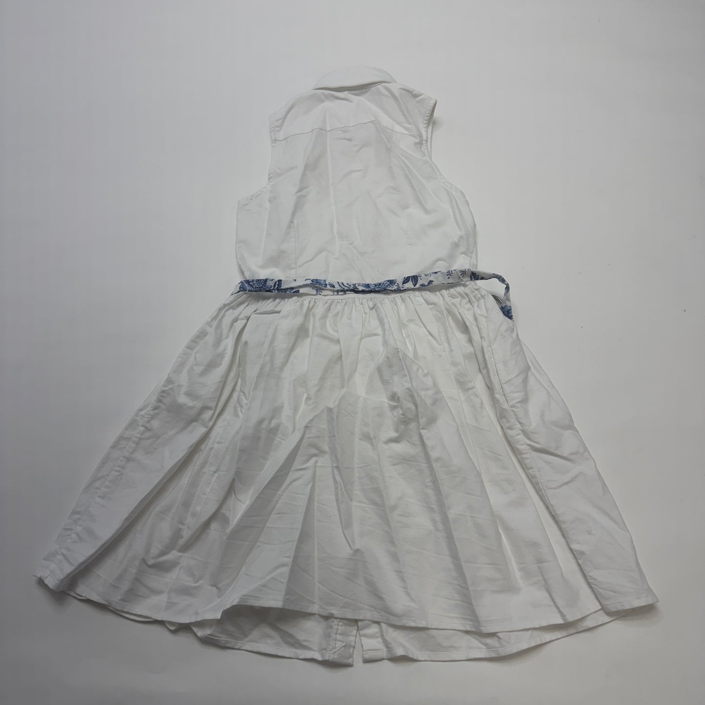 Polo Ralph Lauren Girls White Oxford Shirtdress, Sleeveless Belted Dress, Size 12