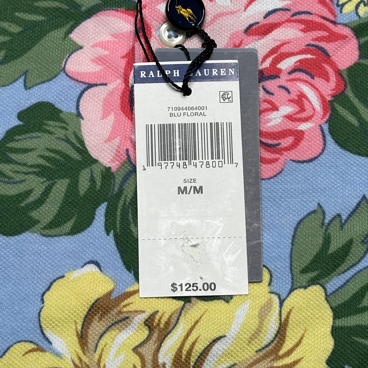 Polo Ralph Lauren Men's Classic-Fit Floral Cotton Camp Polo Shirt SZ M 710944064001