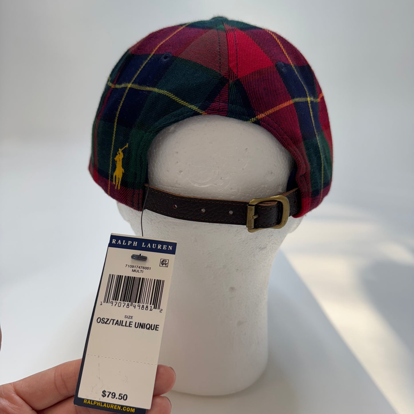 Polo Ralph Lauren Men's Triple-Pony Plaid Flannel Ball Cap Multi-Colored