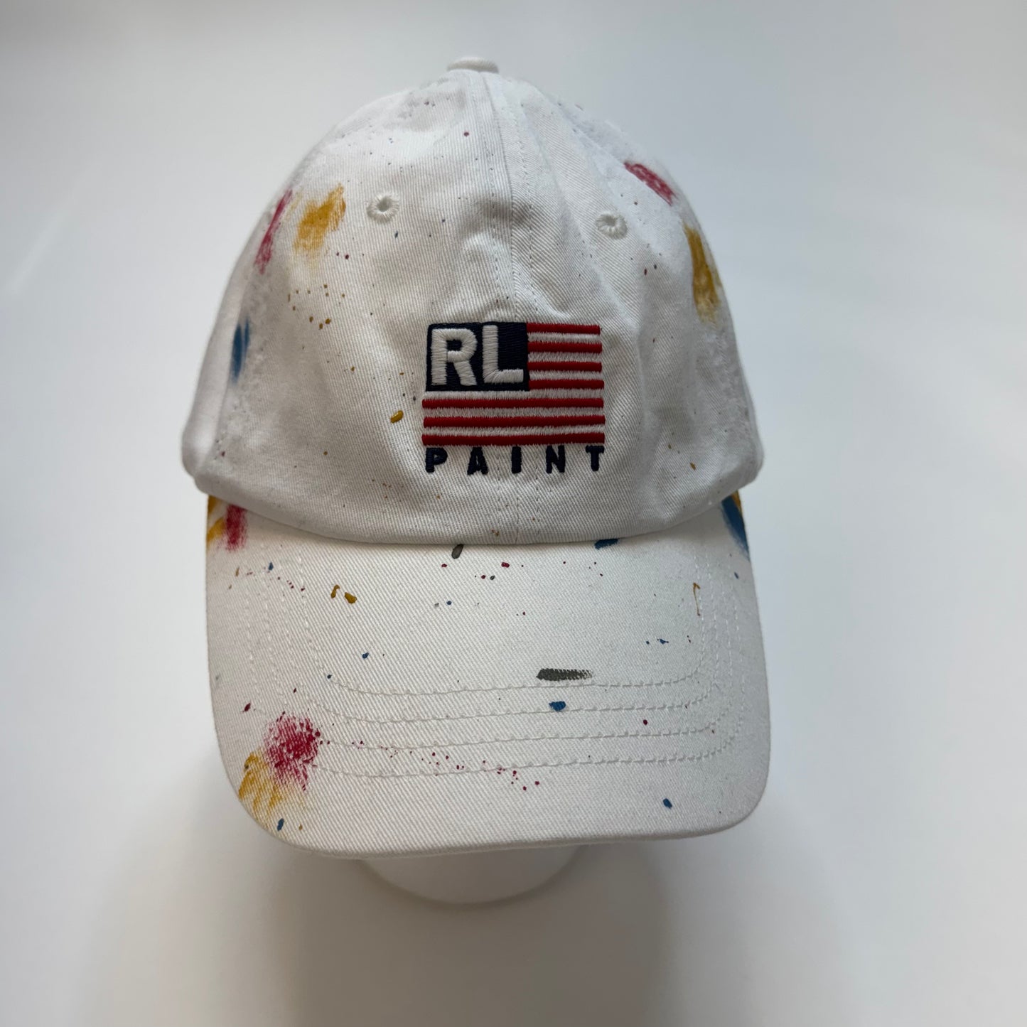 Polo Ralph Lauren Paint-Splatter Twill Ball Cap White 197078794754