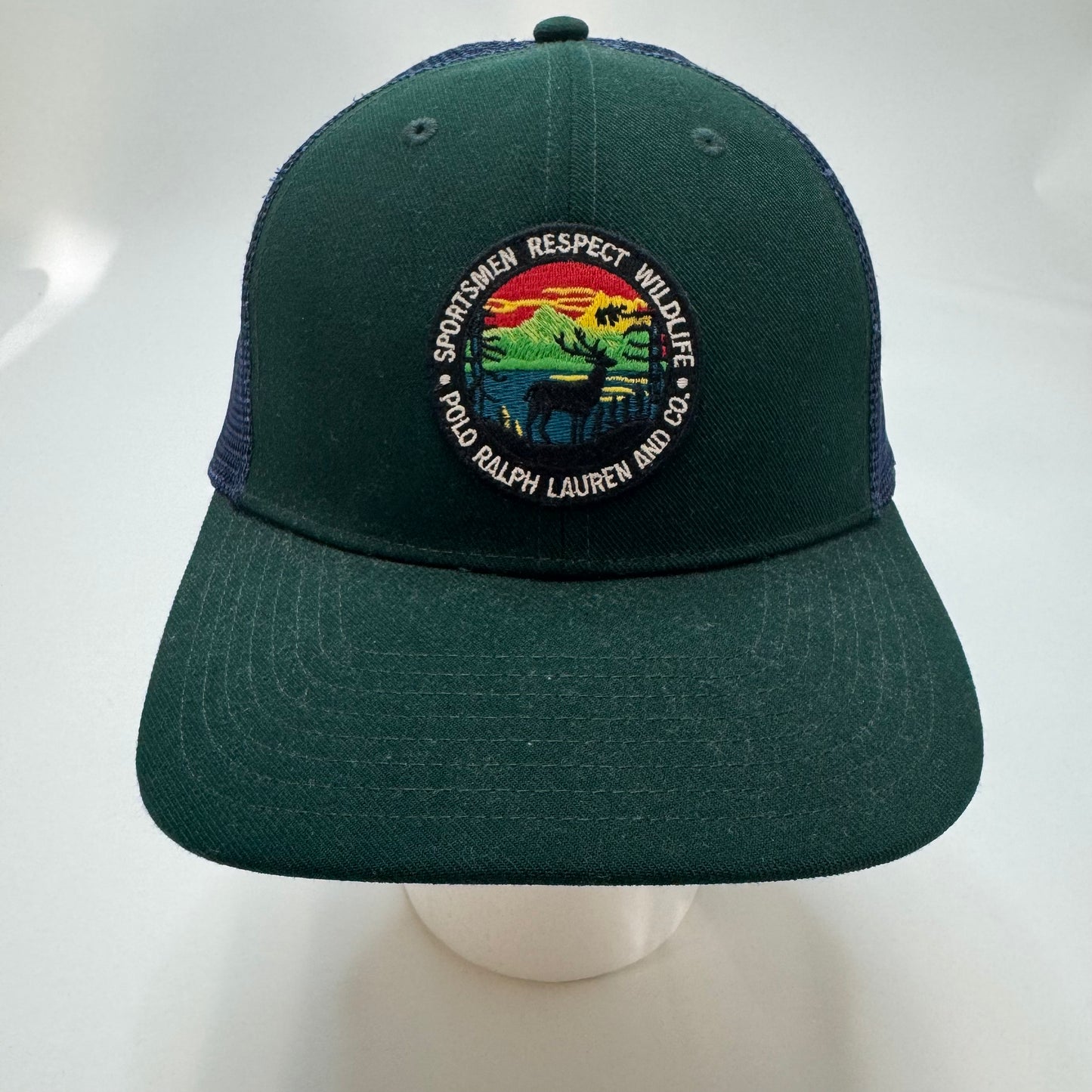 NWT Polo Ralph Lauren Sportsman Respect Wildlife Patch Trucker Hat Green