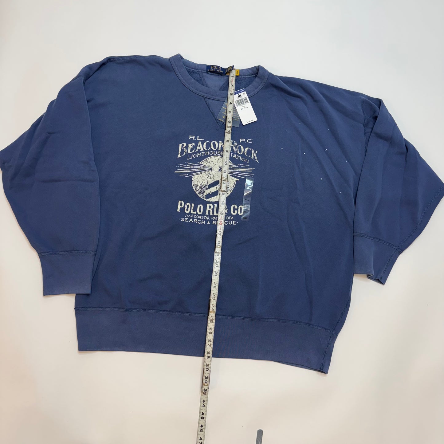 Polo Ralph Lauren Vintage Fit Fleece Graphic Sweatshirt XXL 197748523455 Blue