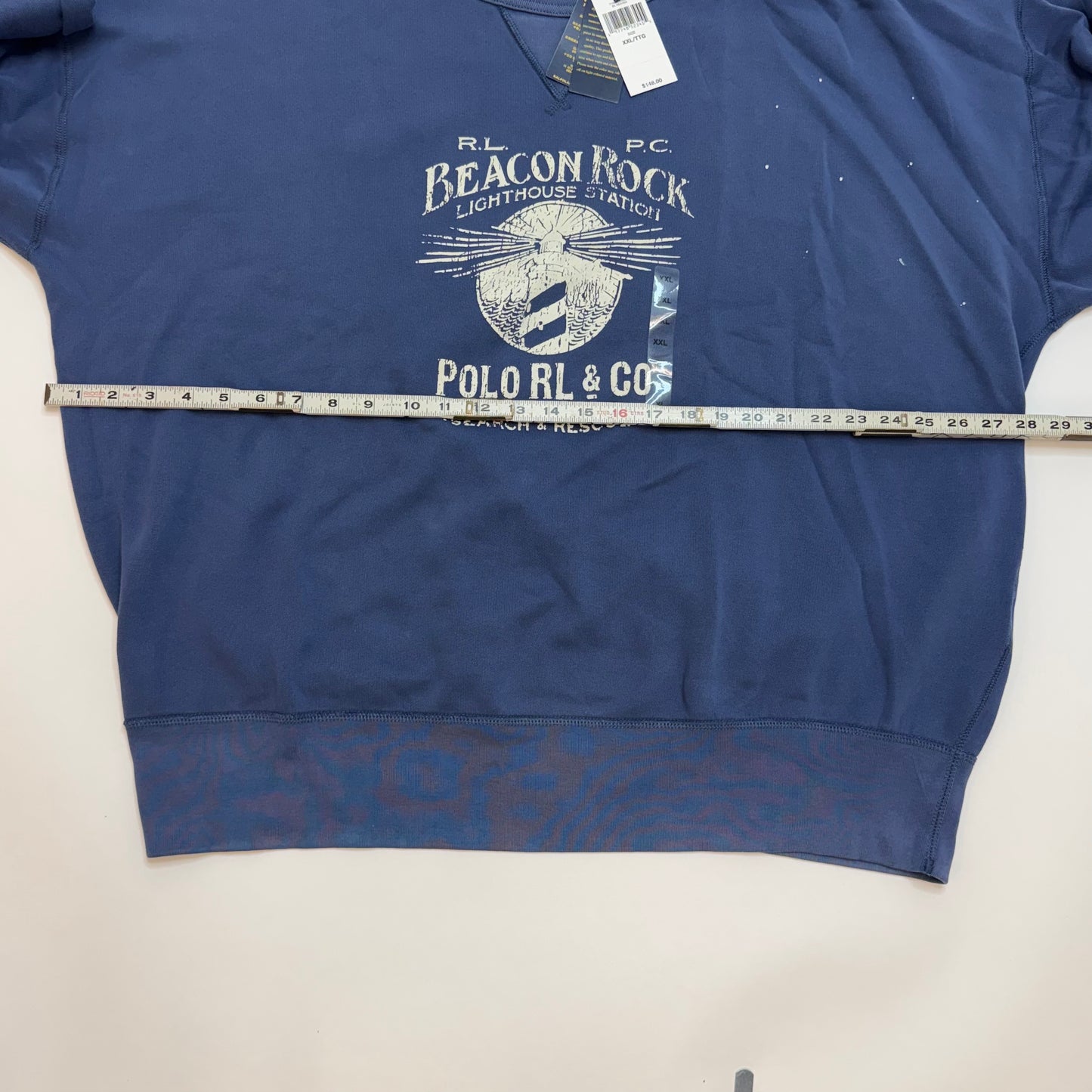 Polo Ralph Lauren Vintage Fit Fleece Graphic Sweatshirt XXL 197748523455 Blue