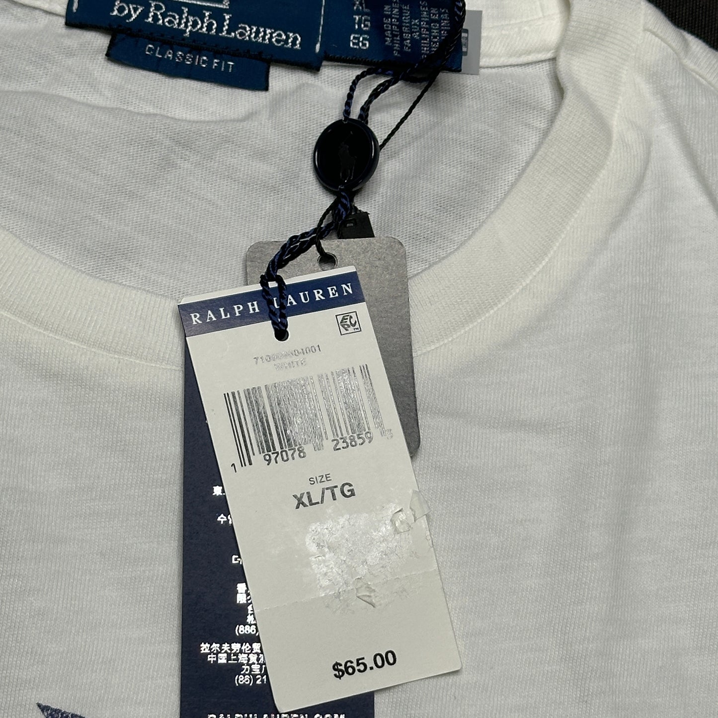Polo Ralph Lauren Yacht Club T-Shirt Size XL White 710904184001