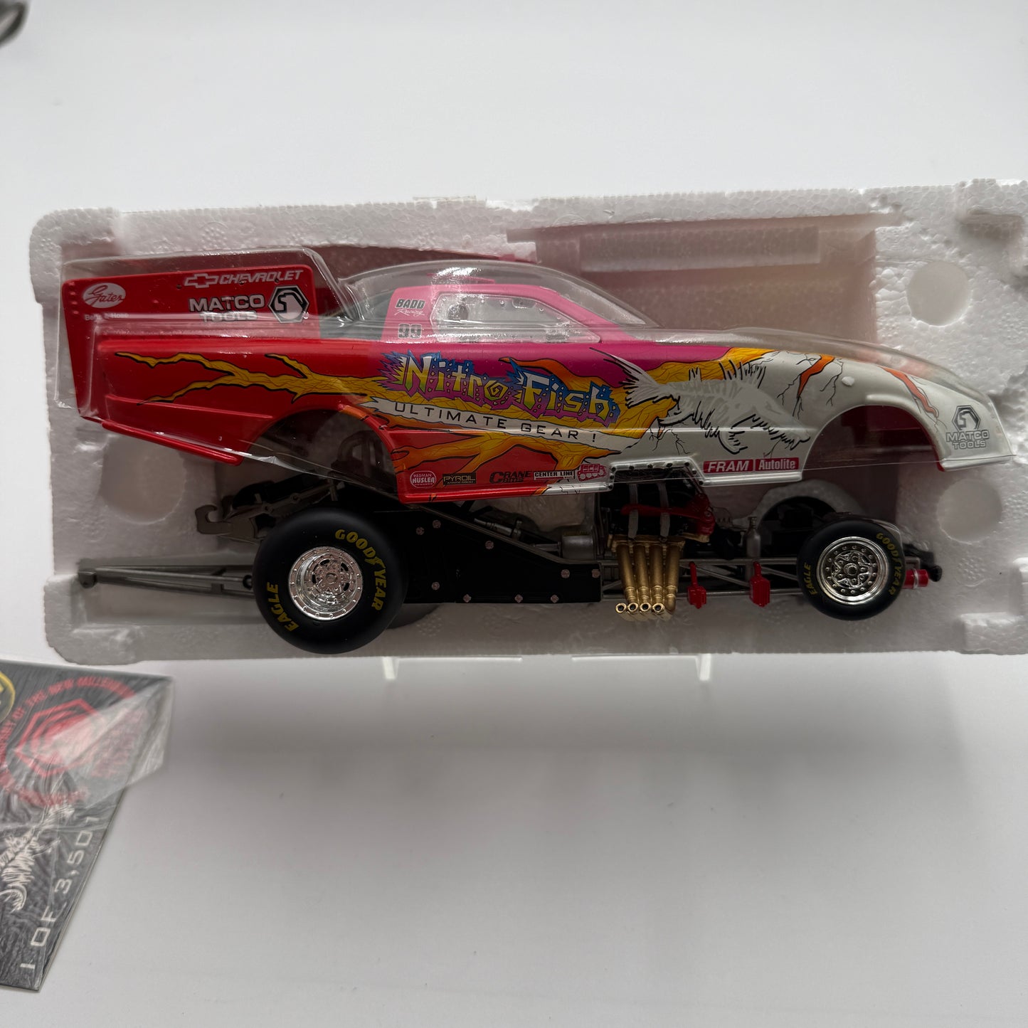 Action Racing 2000 Nitro Fish 1:24 Die Cast Funny Car w/ COA 1 of 3501