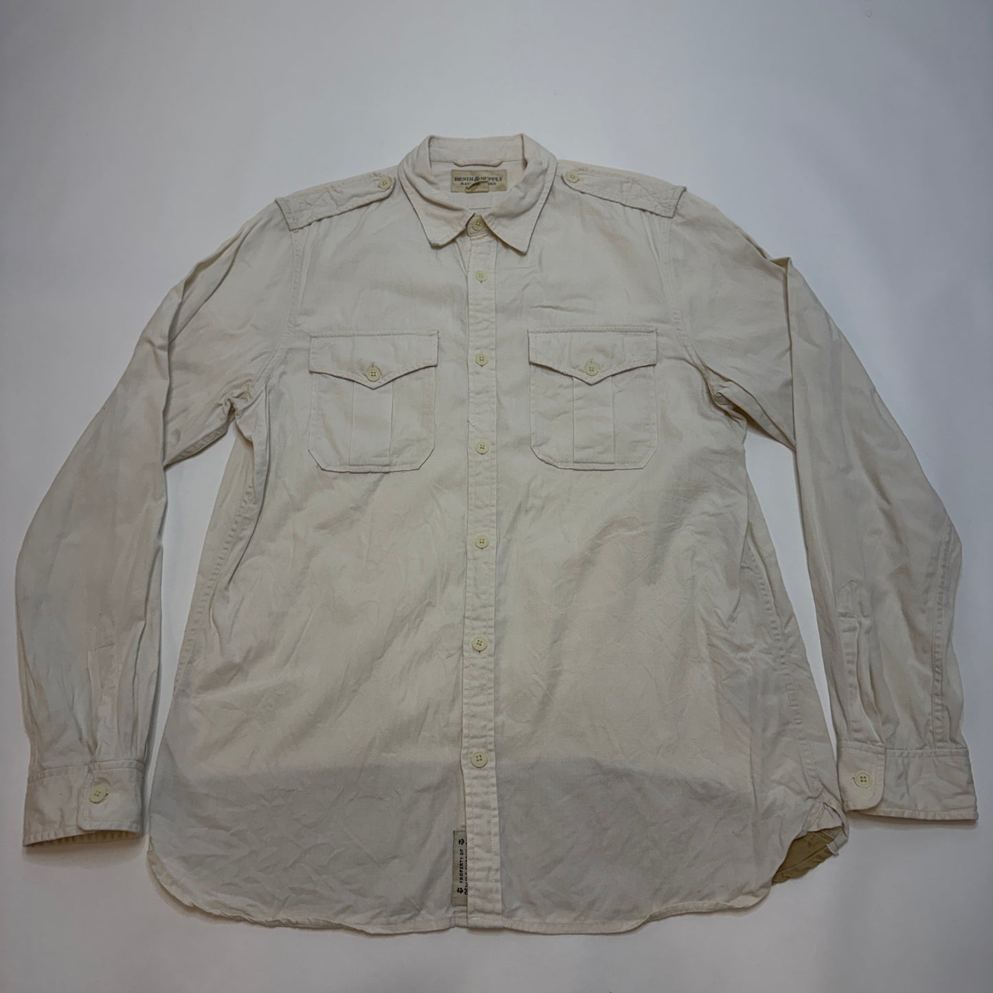 Polo Ralph Lauren Denim & Supply Long Sleeve Shirt White Size Large Used