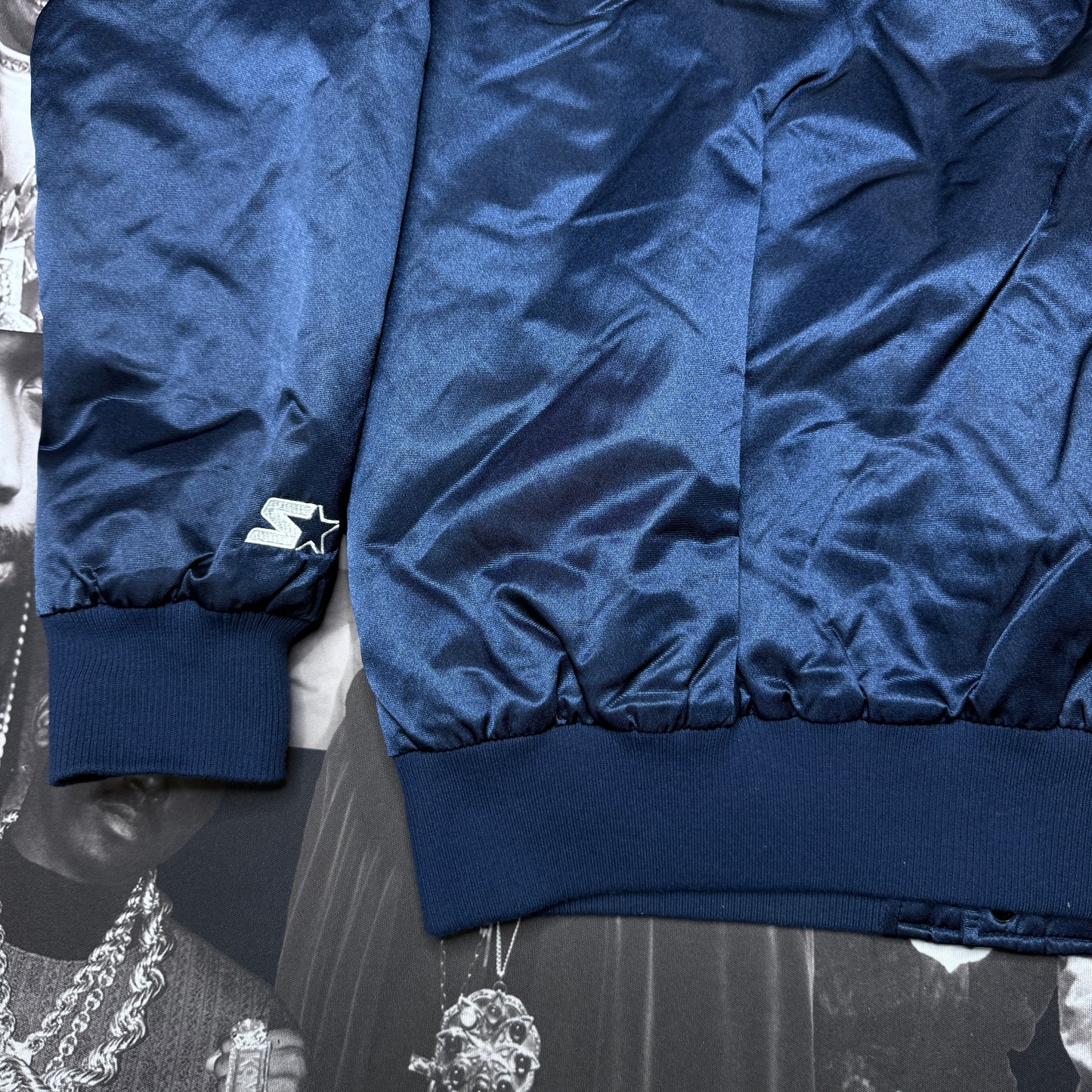 Rare 2013 Super Bowl XLVIII Bomber Jacket Broncos Seahawks Starter Manning sz XL