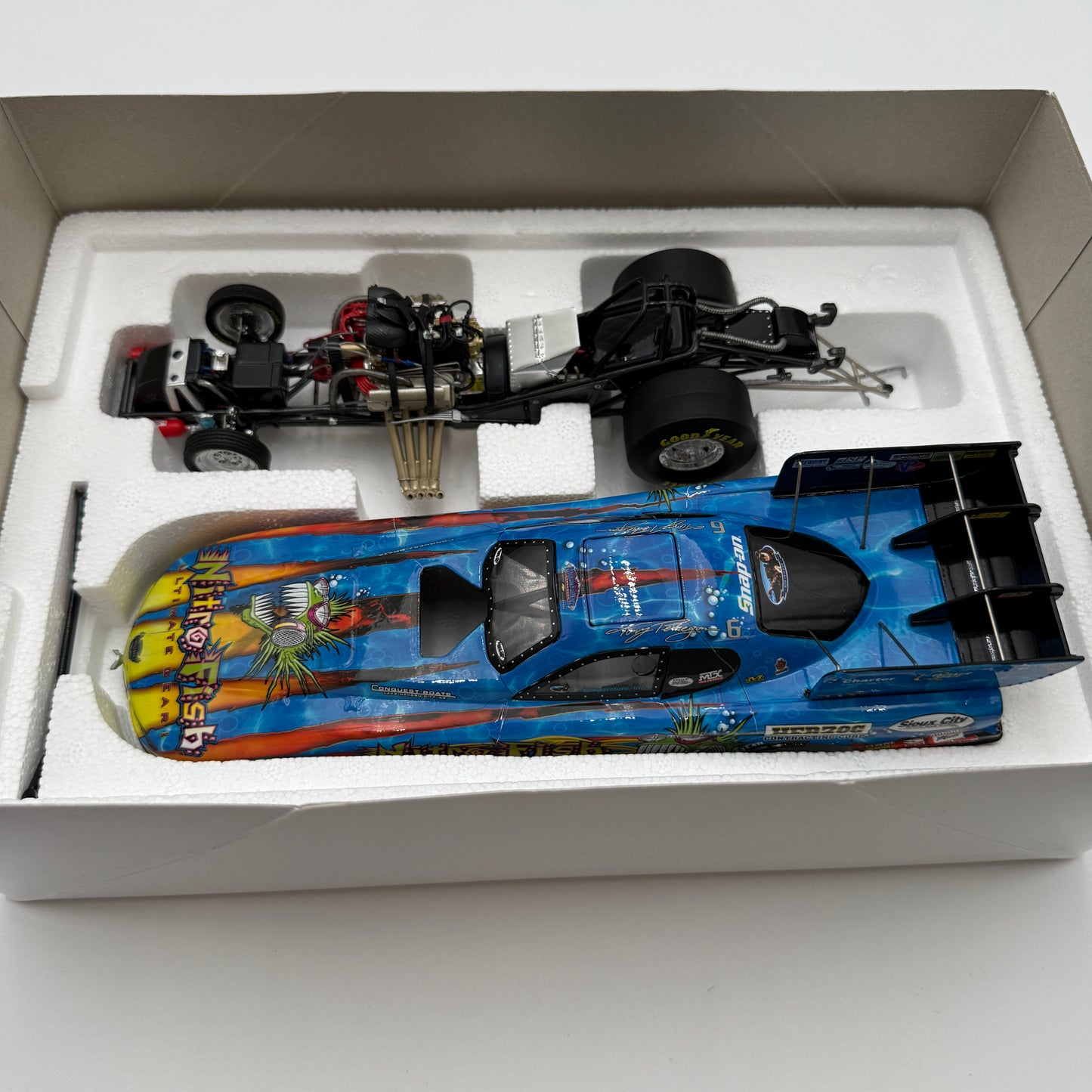 Action Racing Rare Nitro Fish Tony Pendregon 2010 Chevy Funny Car 1 of 451 1/24 Diecast