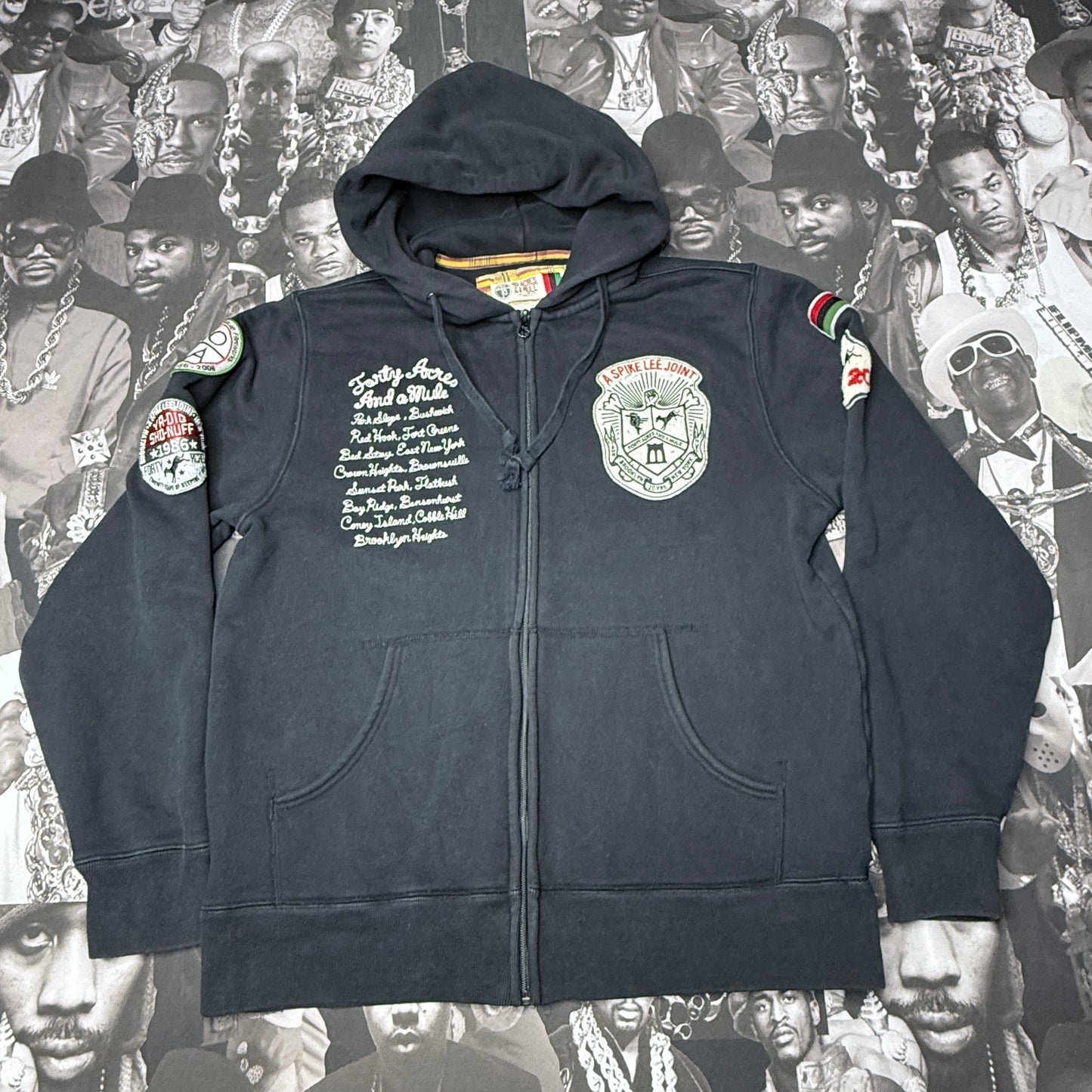 Rare Vintage Ecko Spike Lee 40 Acres & A Mule Zip Up Hoodie sz Large