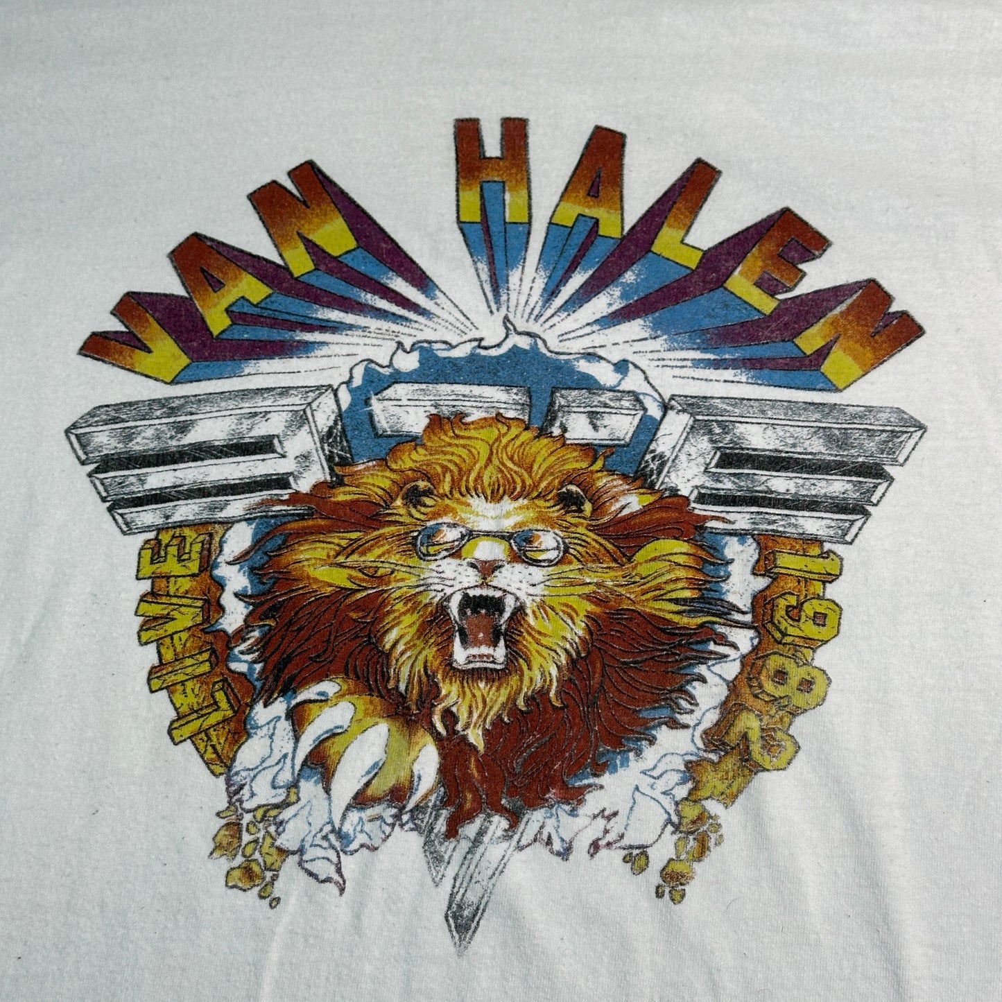 Retro Van Halen 1982 Live T Sz XXL