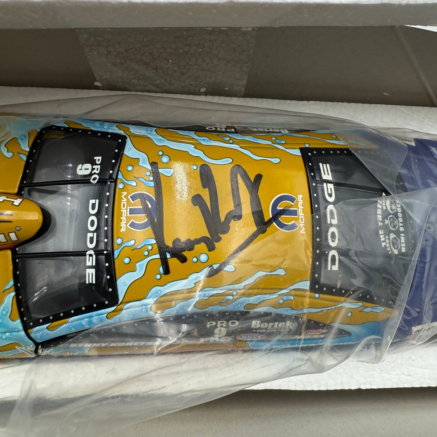 SIGNED 2X Kenny Koretsky Nitro Fish 2005 Dodge Stratus 1:24 Diecast - Action Racing