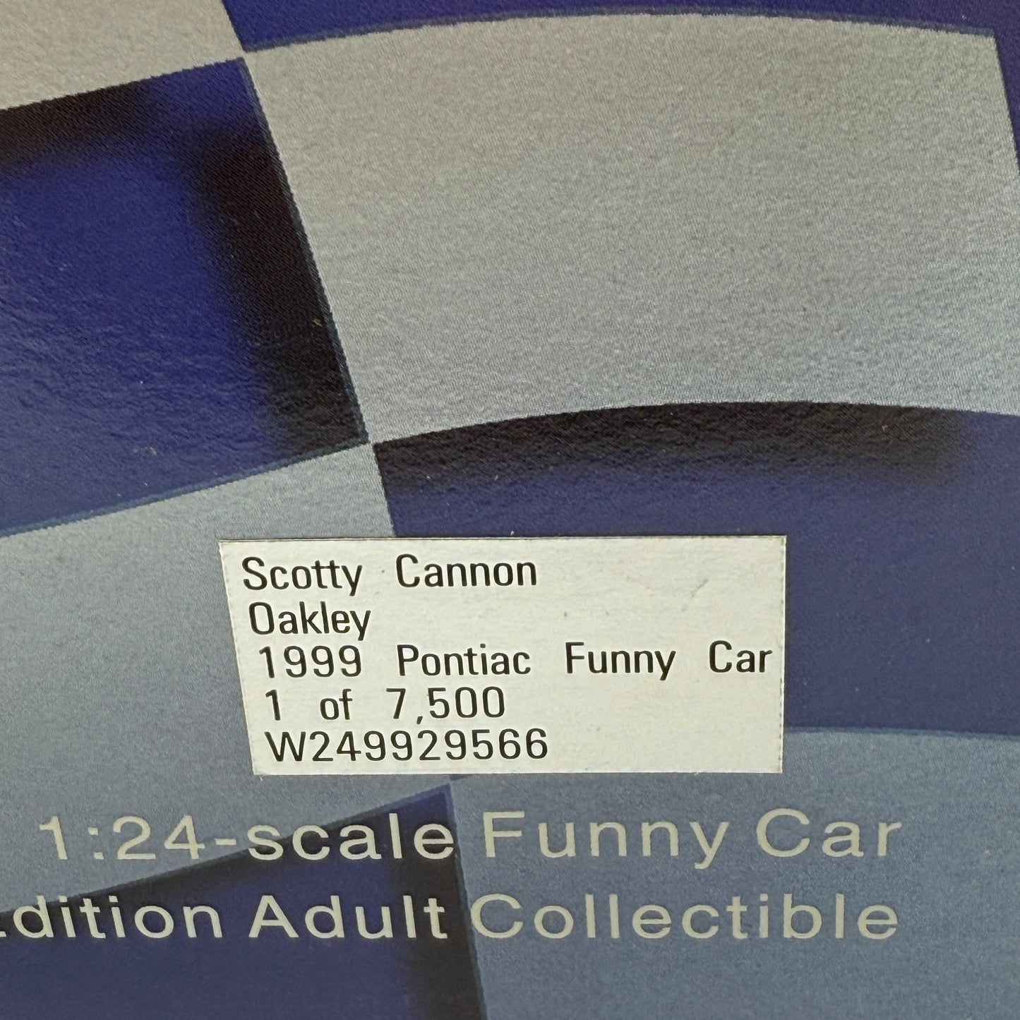 Action Racing Scotty Cannon 1999 Oakley Pontiac Funny Car Diecast Model - 1 of 7500