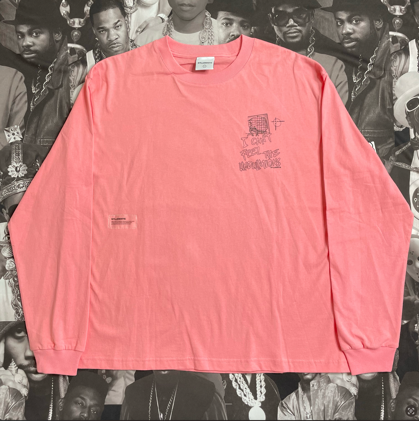 Students Undulations L/S T-shirt Salmon