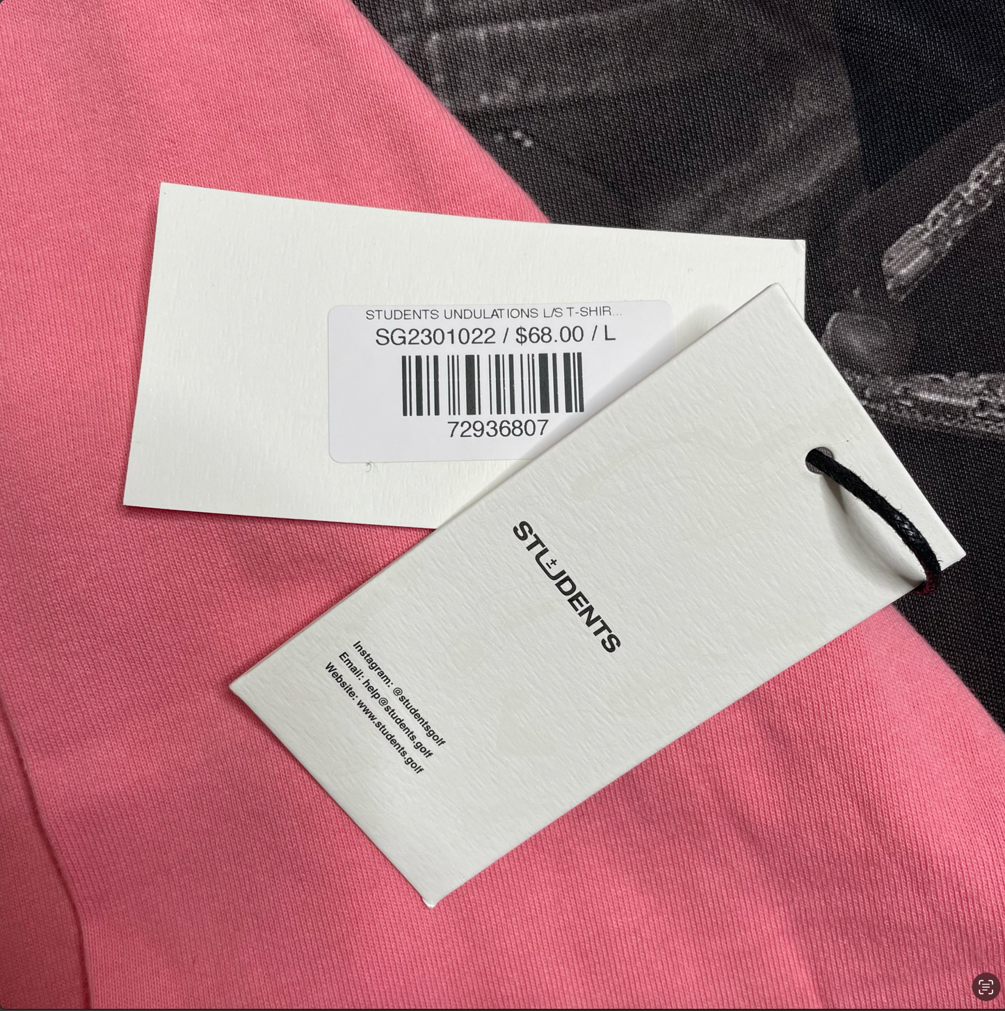 Students Undulations L/S T-shirt Salmon