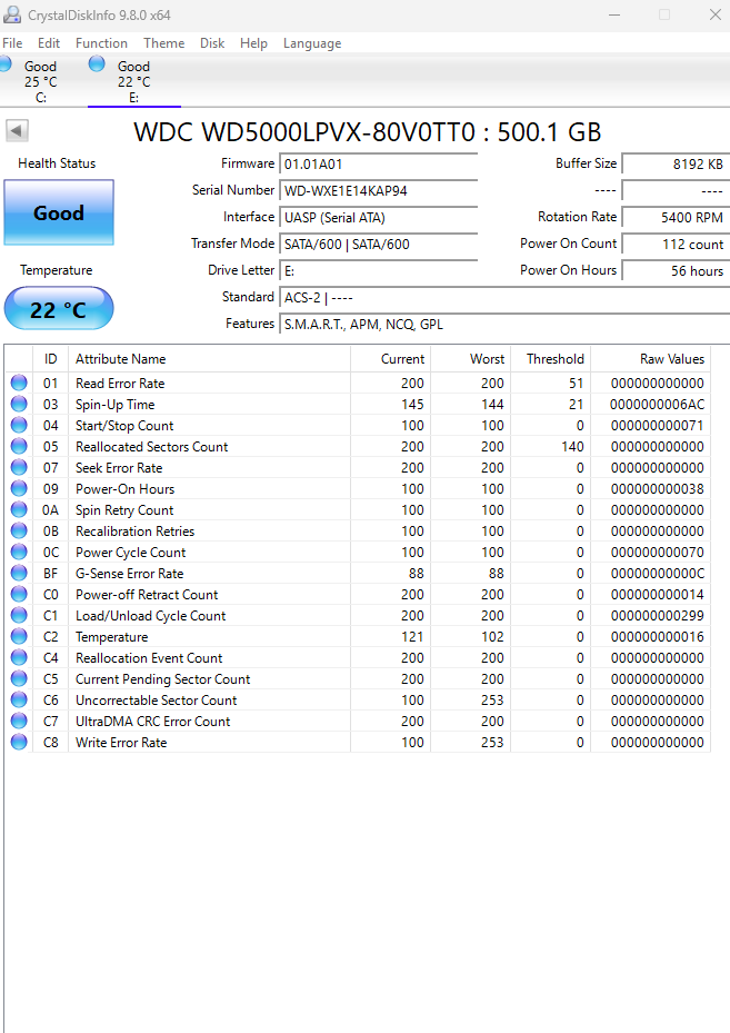 Western Digital 500GB 2.5" HDD Internal Drive