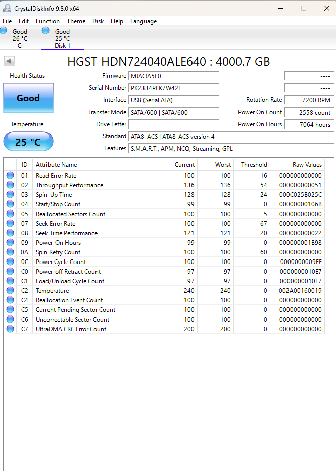 HGST 4TB HDD 7200 RPM Computer Internal Hard Drive