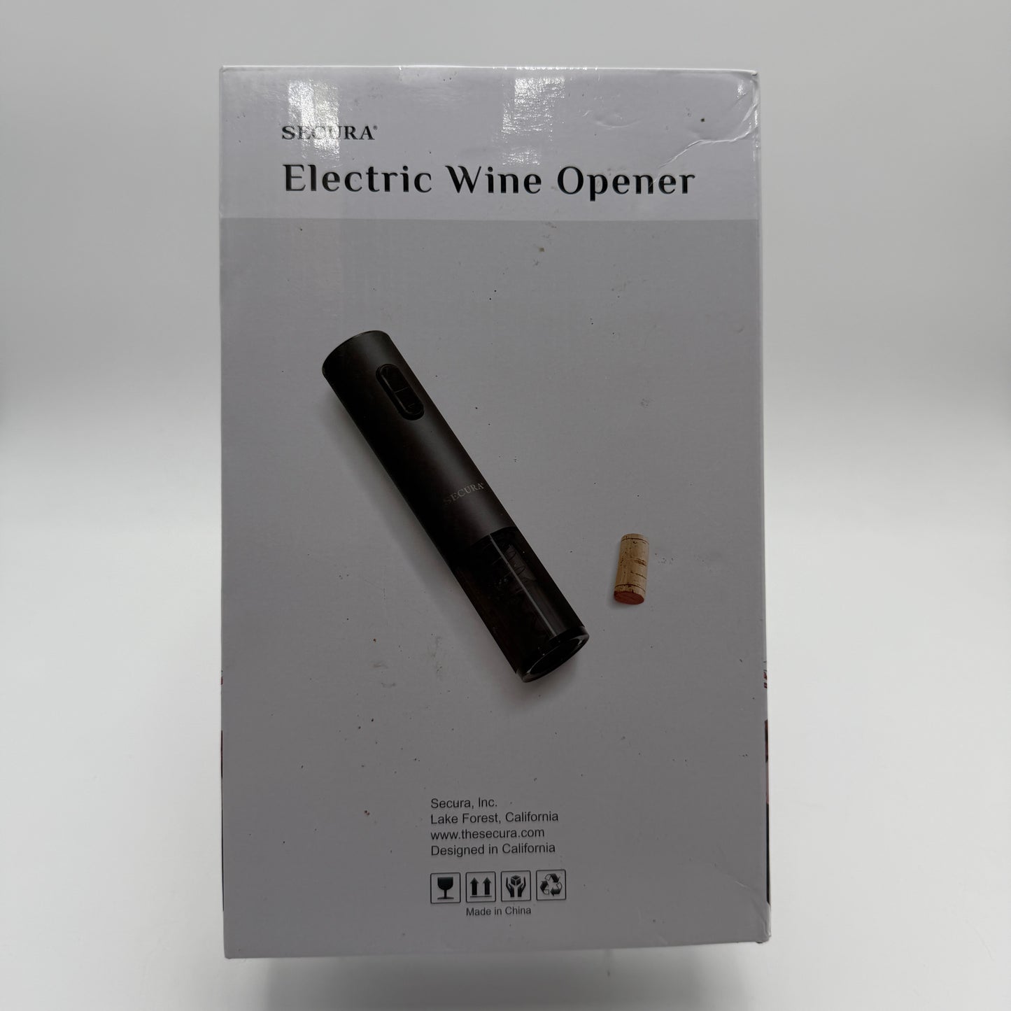 Secura Electric Wine Opener Black New Open Box