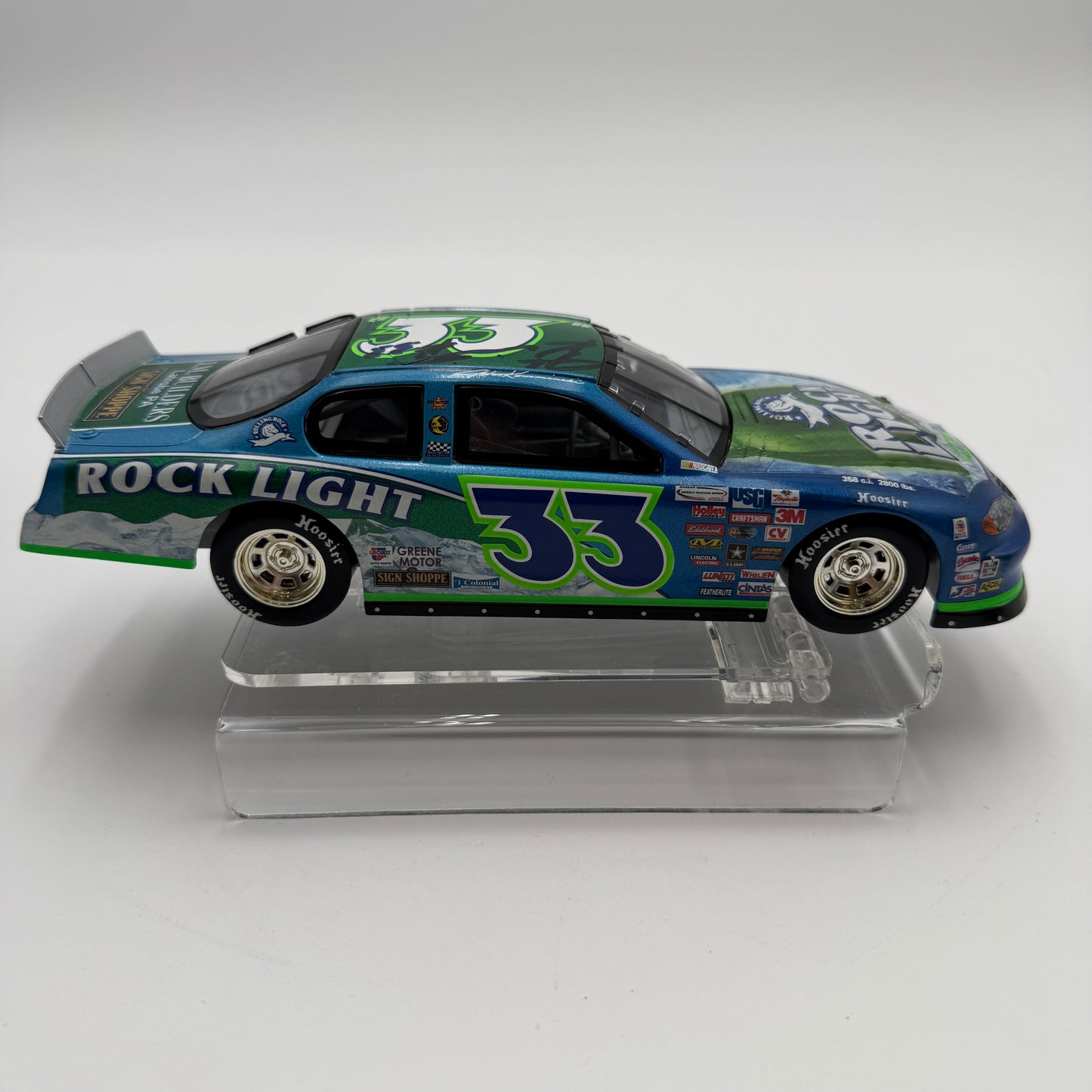 Action Racing Signed Rare Rolling Rock Light John Kamarinski #33 1 of 1,033 Monte Carlo Stock Car Collectible