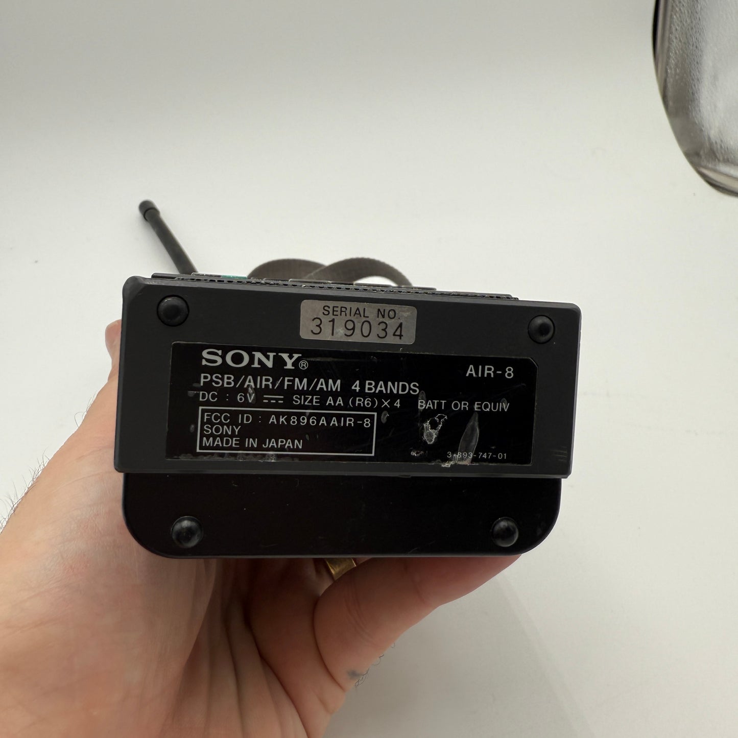 Vintage Sony Air-8 PSB AIR FM AM Handheld Receiver - TESTED