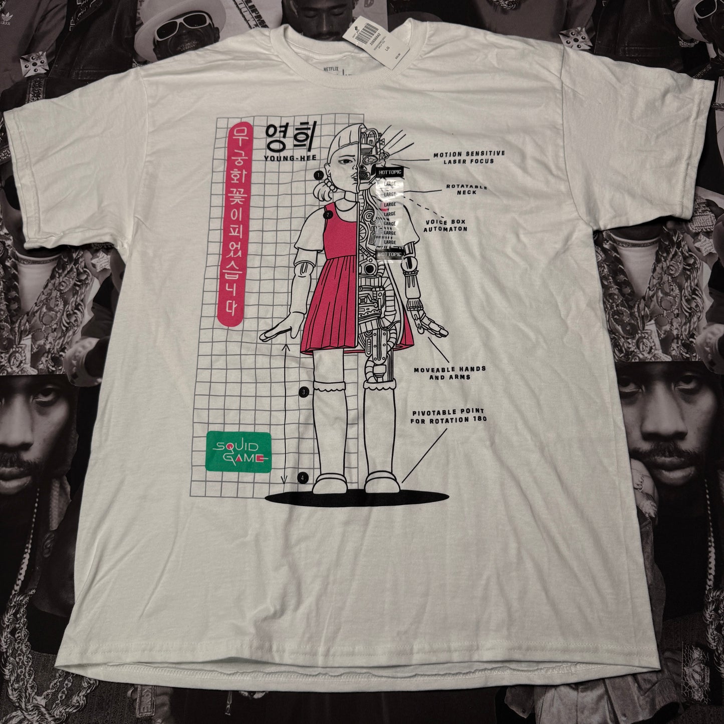 NWT Squid Game 2 Doll Split Tee White