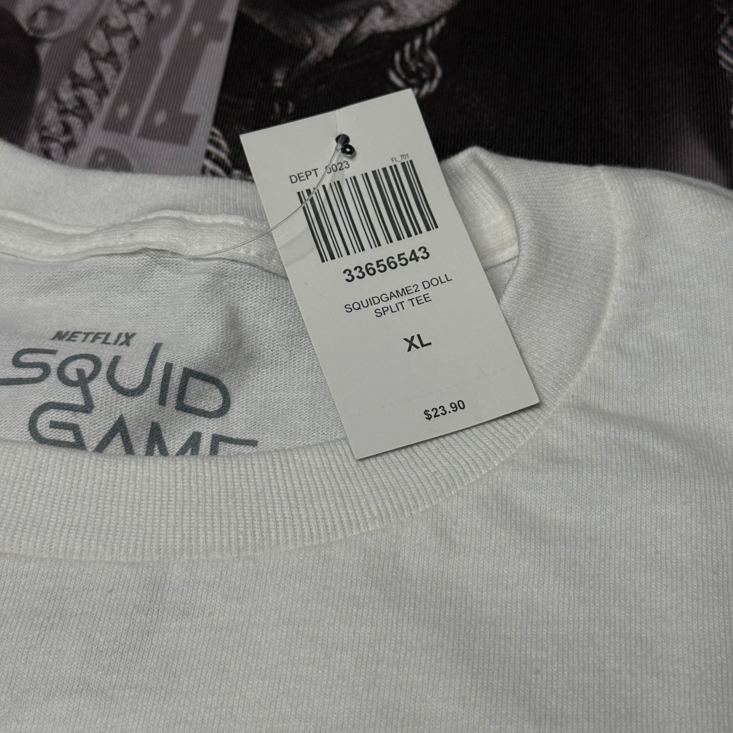 NWT Squid Game 2 Doll Split Tee White