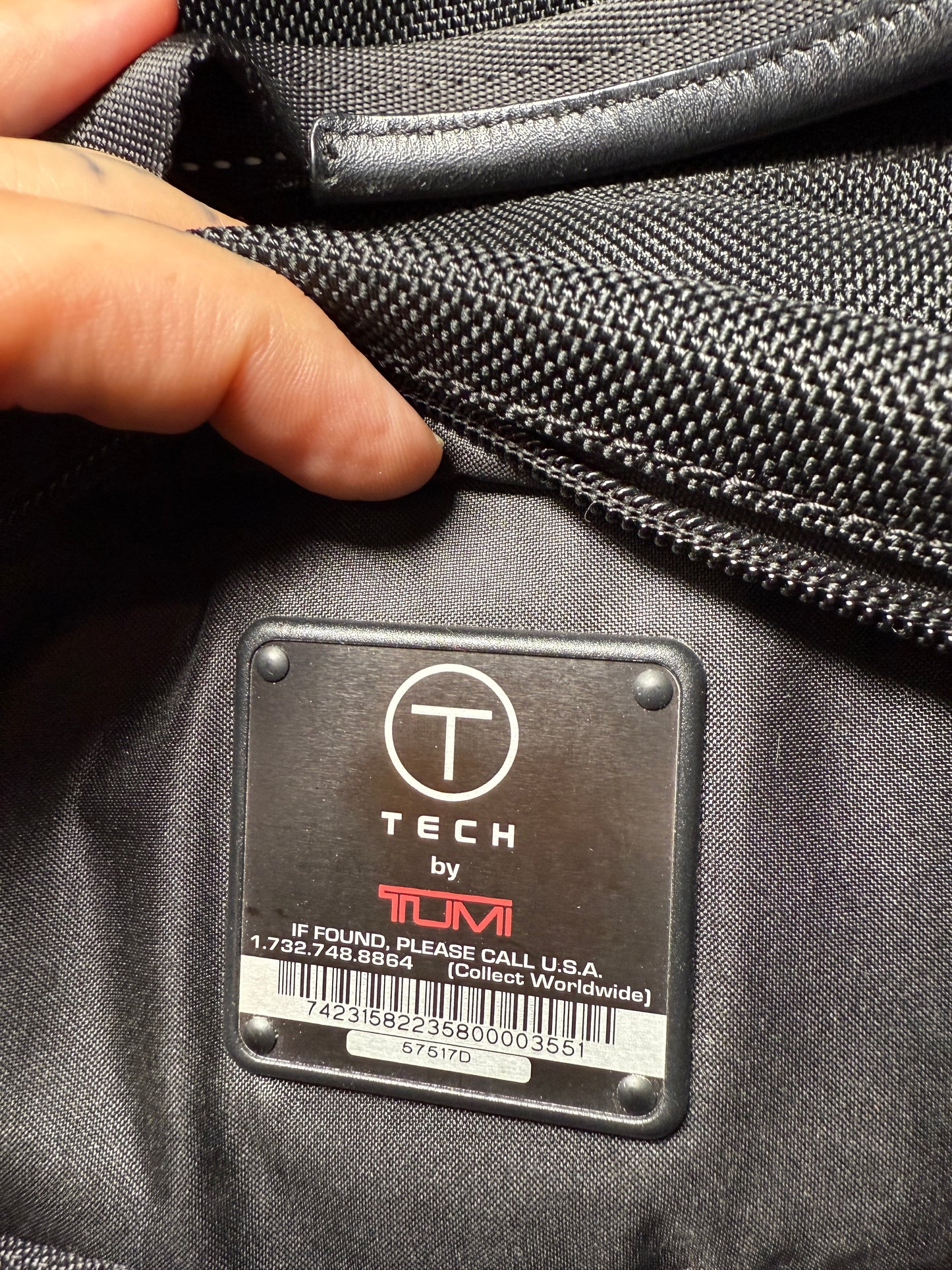 TUMI TECH 57117D Computer Shoulder Bag Black